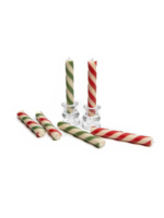 MacKenzie-Childs Mini Dinner Candles - Candy Cane- Set of 6