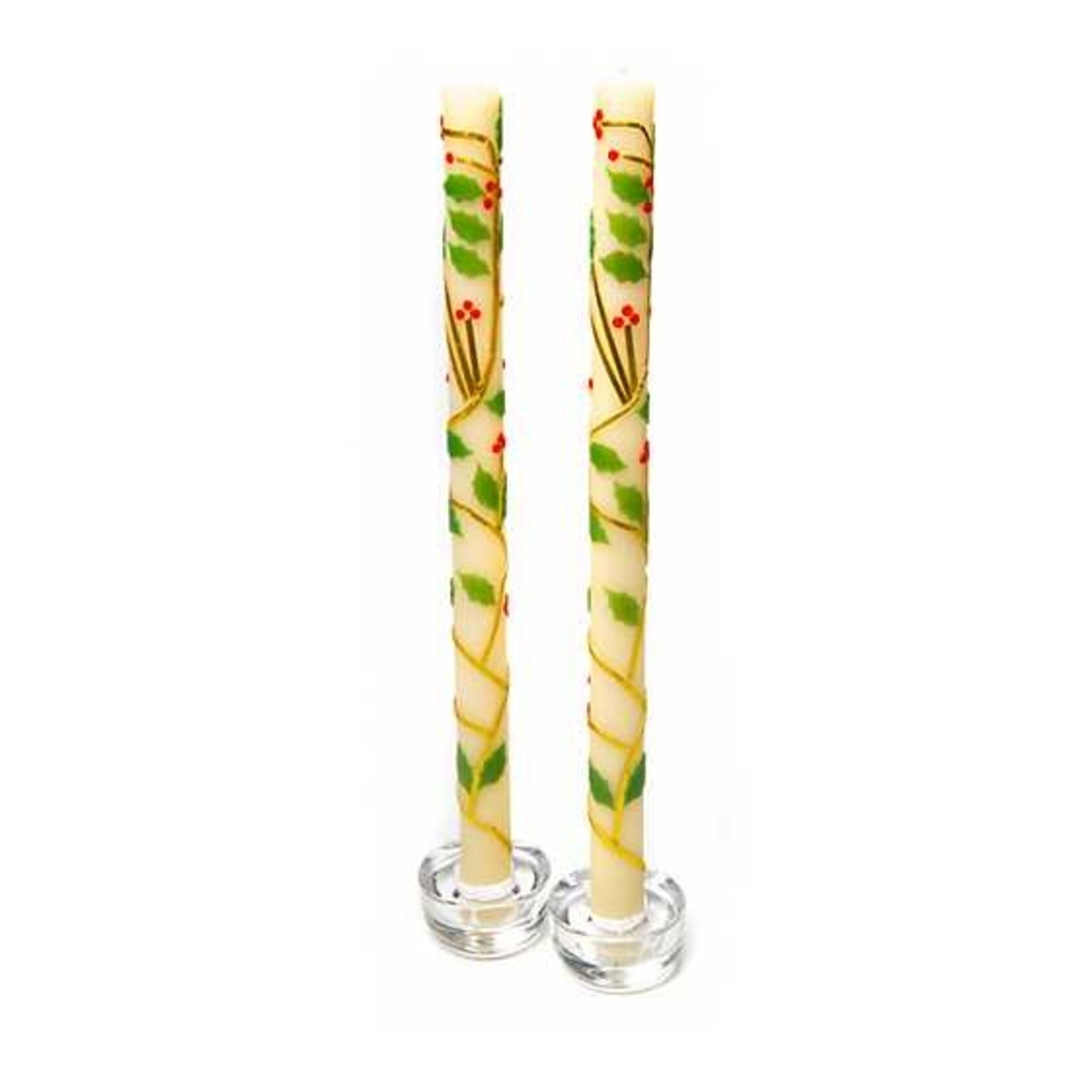 MacKenzie-Childs Holly Dinner Candles-set of 2