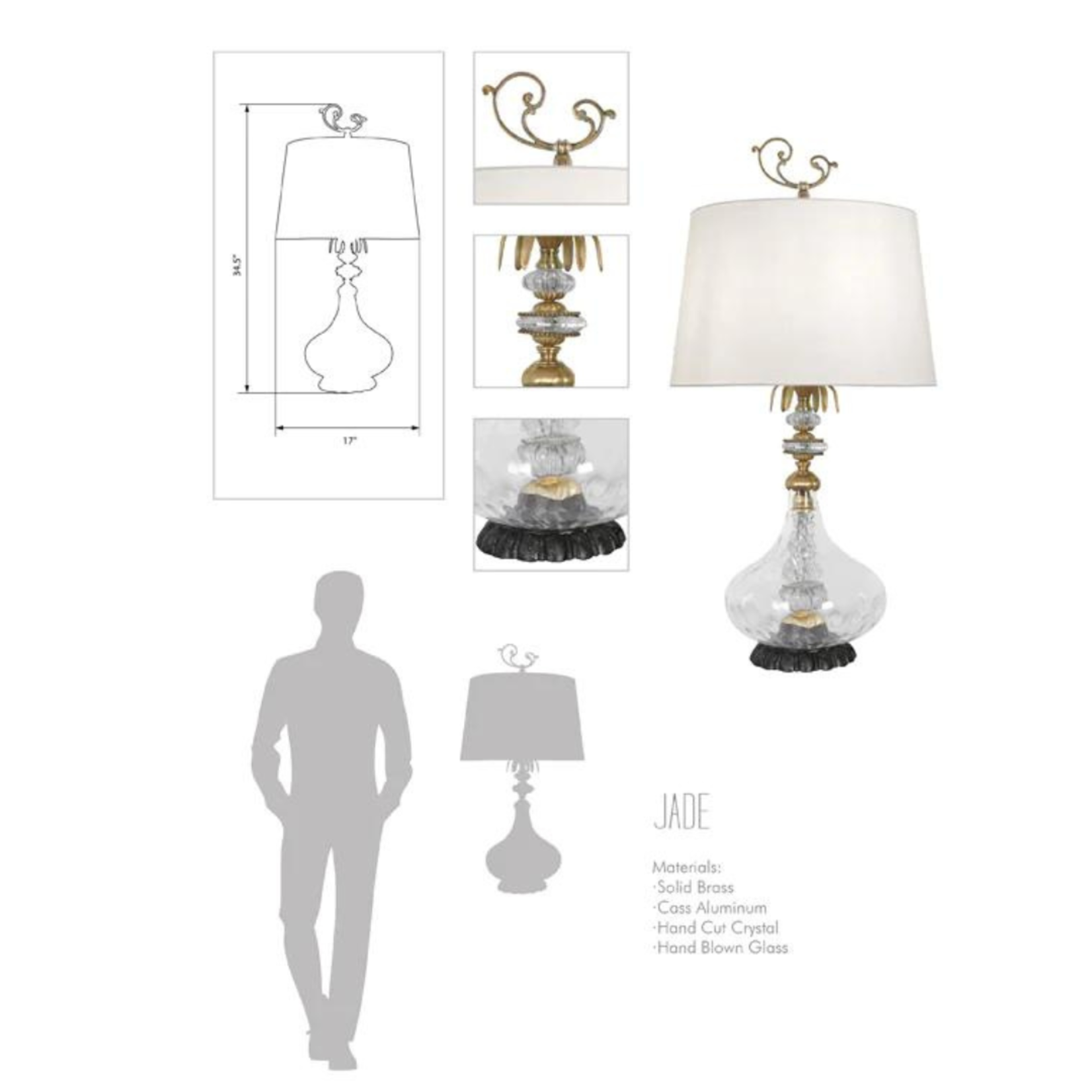 Nick Alain/Vanderpump Alain Jade Table Lamp