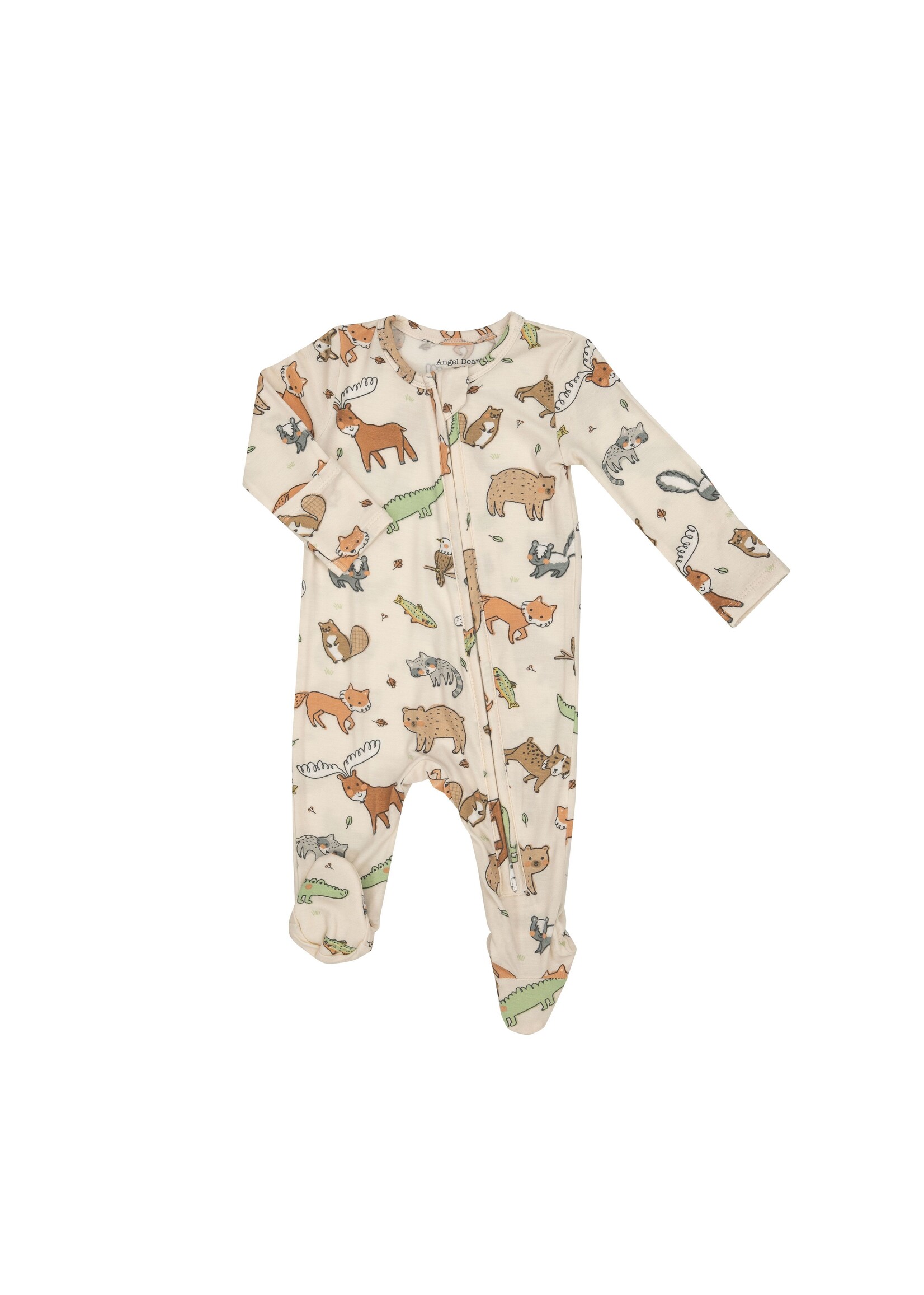 Angel Dear American Woodland Friends 2 Way Zipper Footie