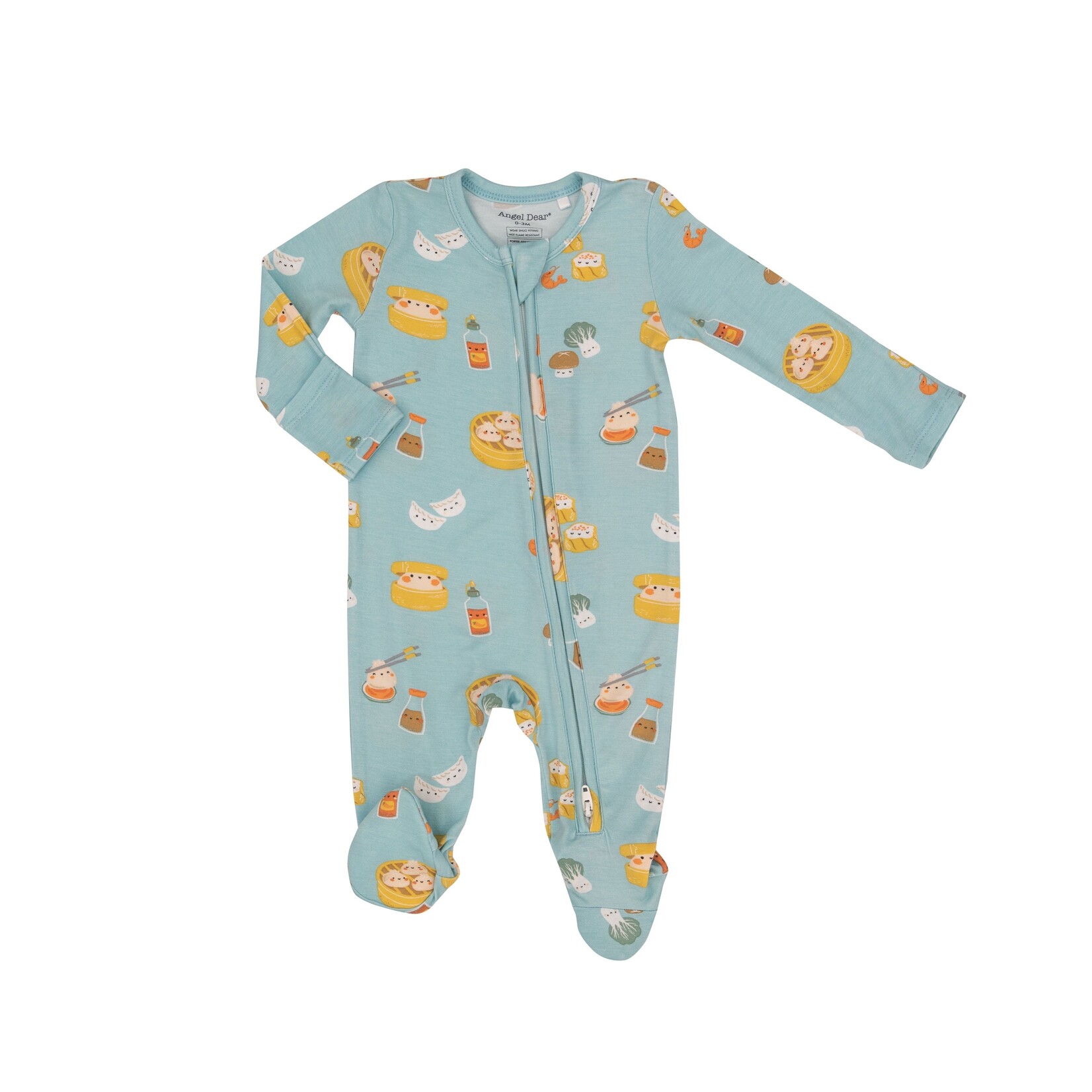 Angel Dear Dim Sum Bamboo 2 Way Zipper Footie