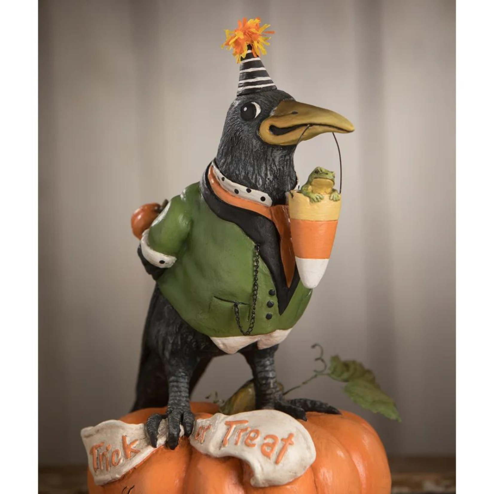 Bethany Lowe Designs, Inc. Tricky Crow on Pumpkin