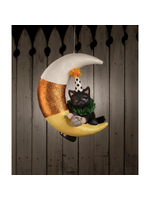 Bethany Lowe Designs, Inc. Party Kitty on Candy Corn Moon