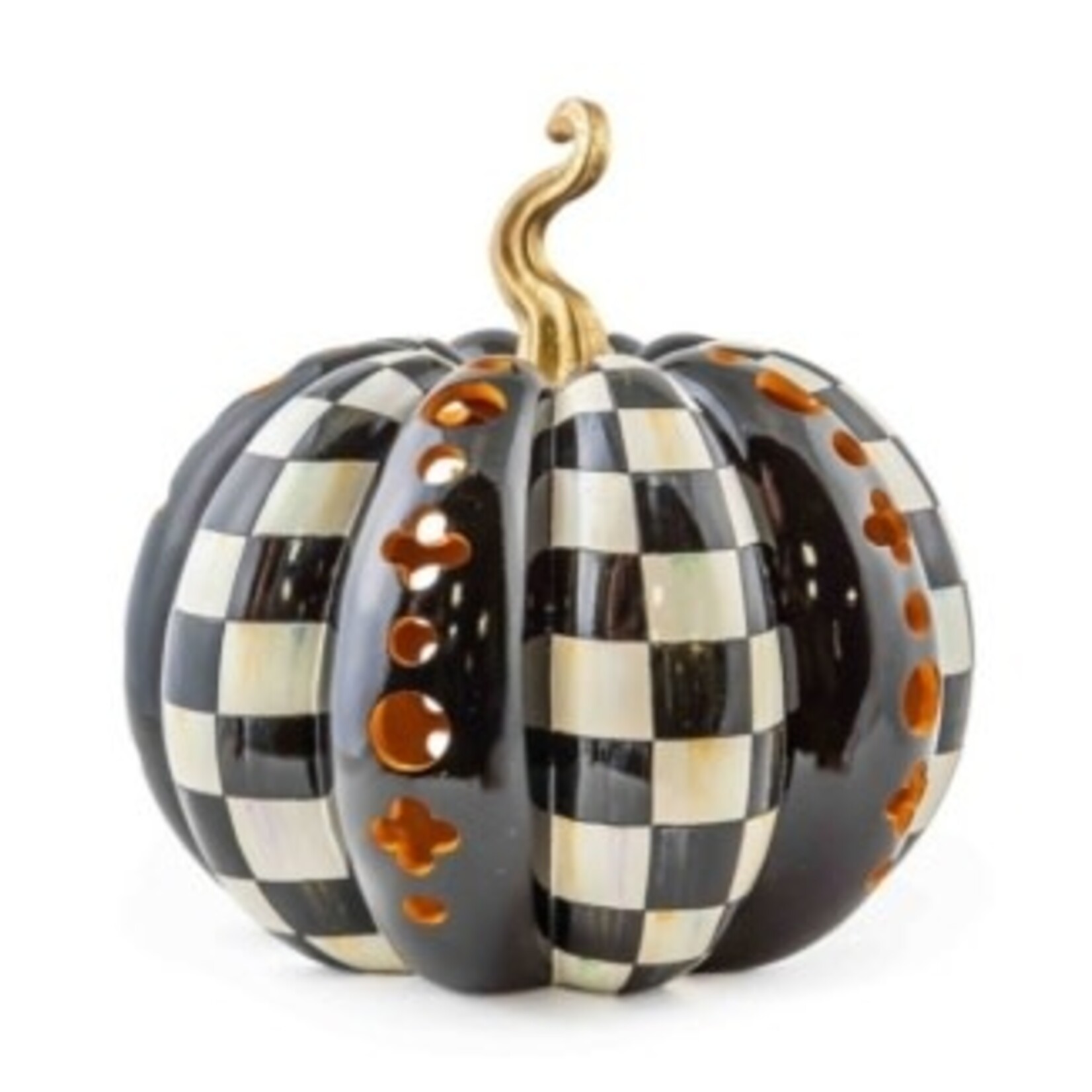 MacKenzie-Childs Cutout Illuminated Pumpkin - Short