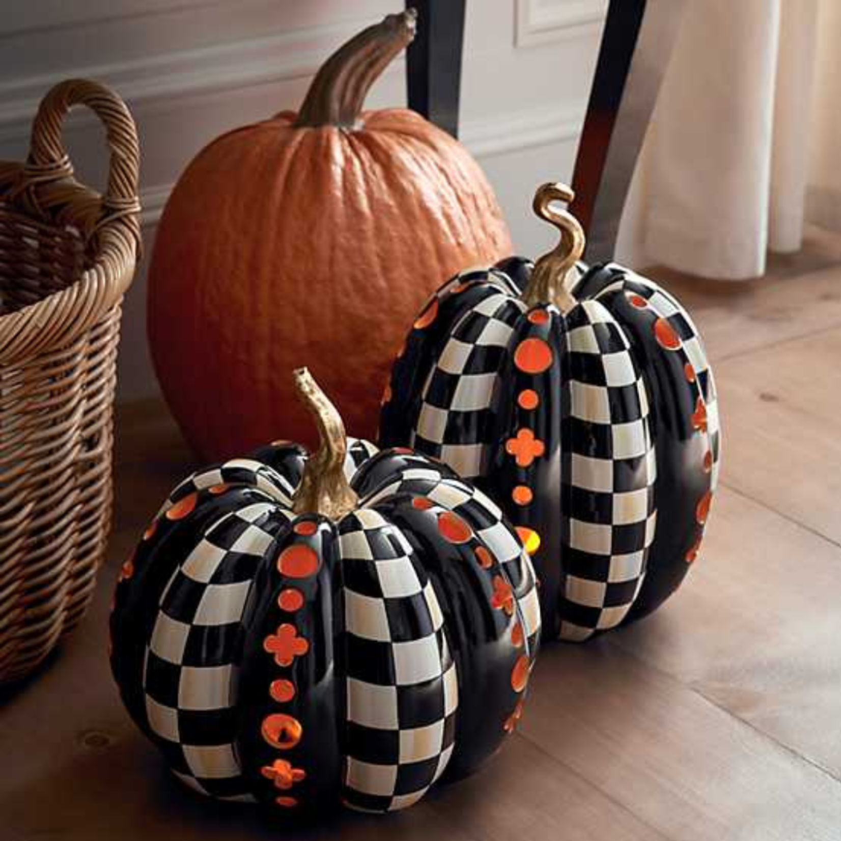 MacKenzie-Childs Cutout Illuminated Pumpkin - Short