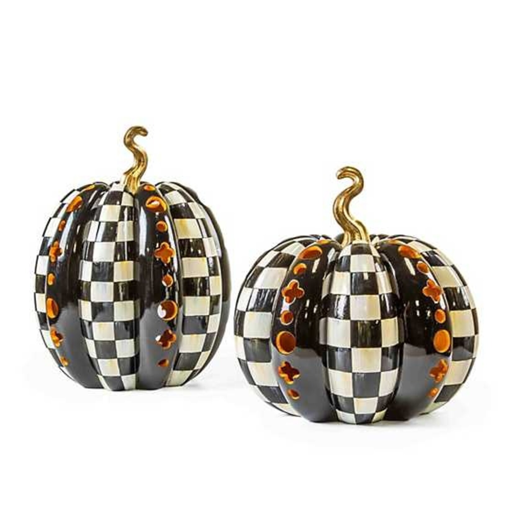MacKenzie-Childs Cutout Illuminated Pumpkin - Short