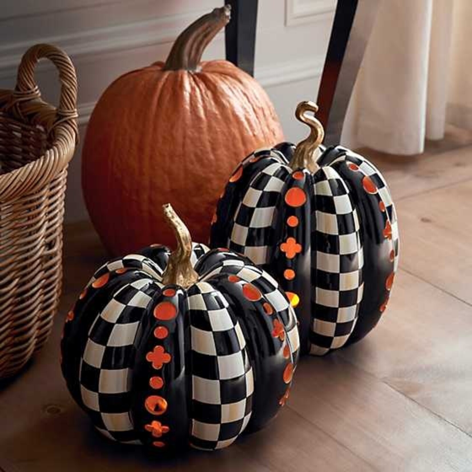 MacKenzie-Childs Cutout Illuminated Pumpkin - Tall