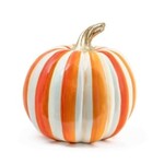 MacKenzie-Childs Orange Stripe Pumpkin - Medium