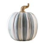 MacKenzie-Childs Sterling Stripe Pumpkin - Medium