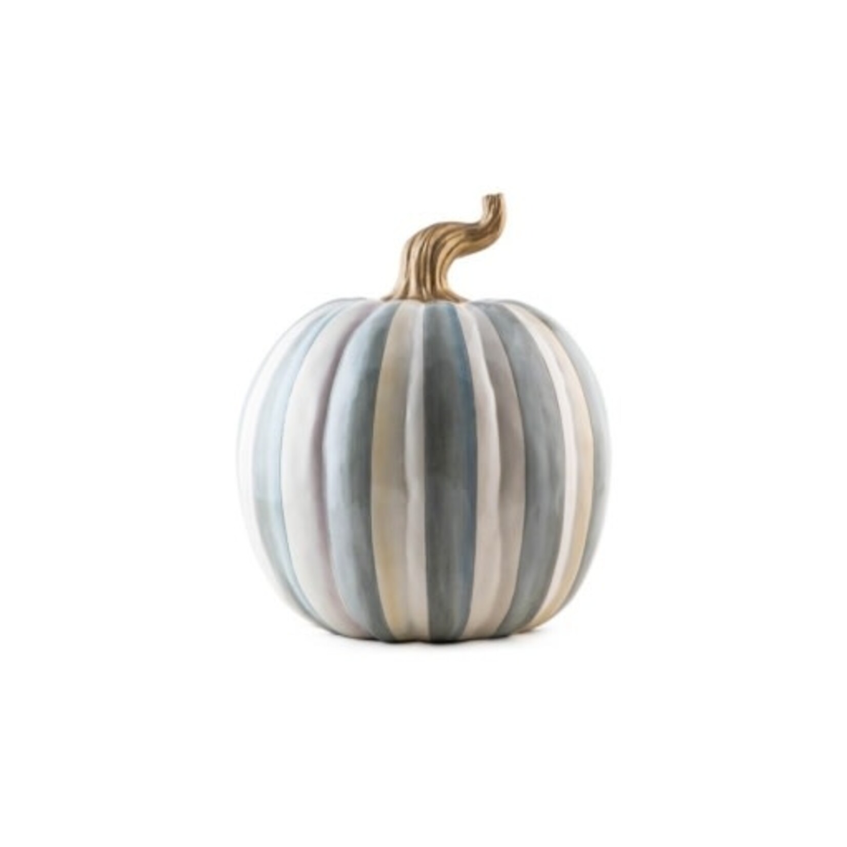 MacKenzie-Childs Sterling Stripe Pumpkin - Medium