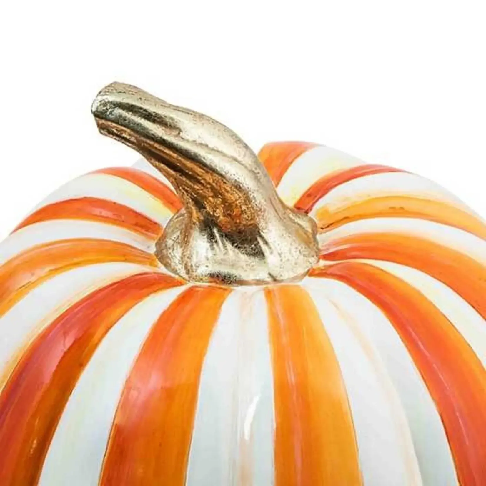 MacKenzie-Childs Orange Stripe Pumpkin - Medium