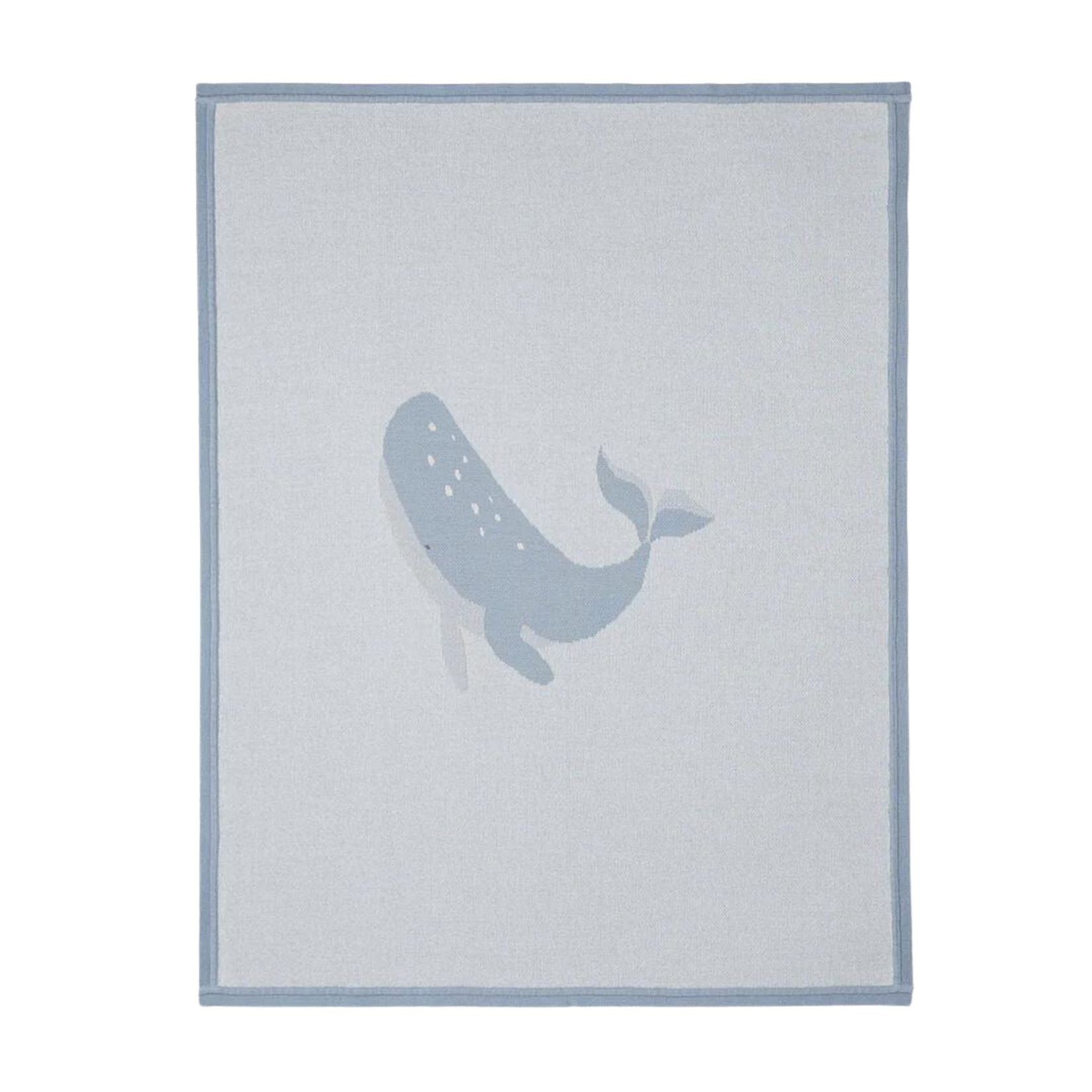 Elegant Baby Whale Cotton Knit Baby Blanket