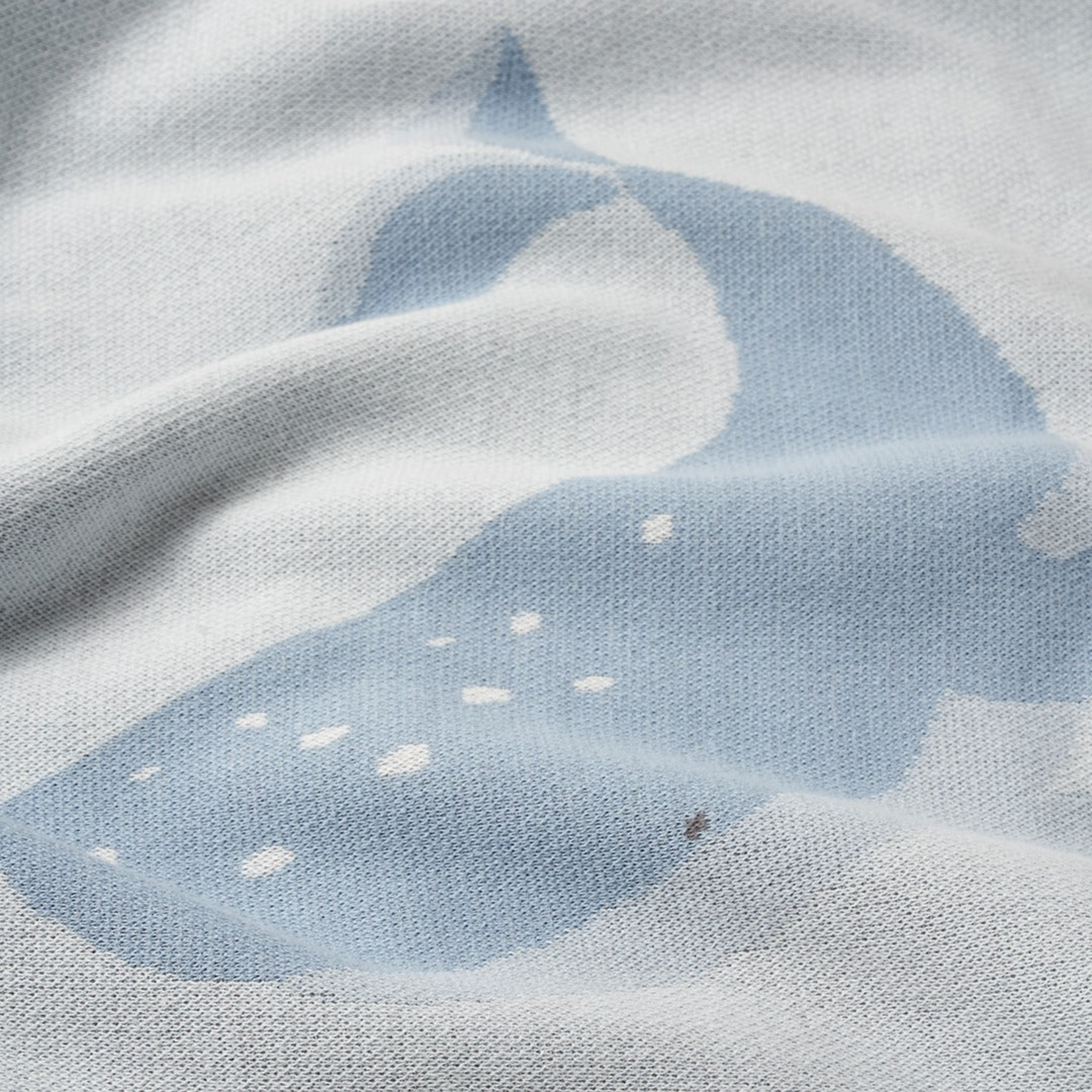 Elegant Baby Whale Cotton Knit Baby Blanket