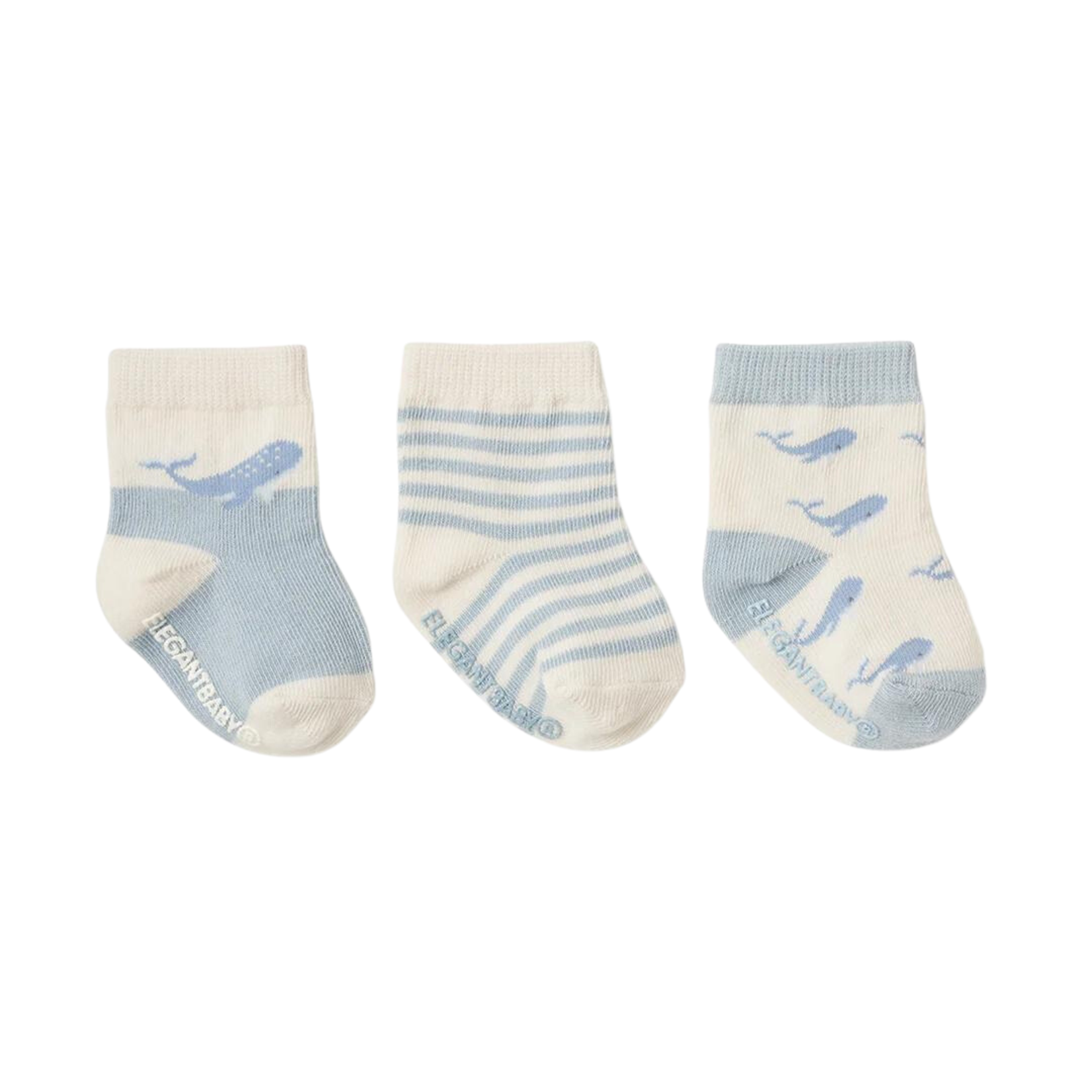 Elegant Baby OCEAN ADVENTURE NON SLIP BABY SOCK 3PK (0-12M)