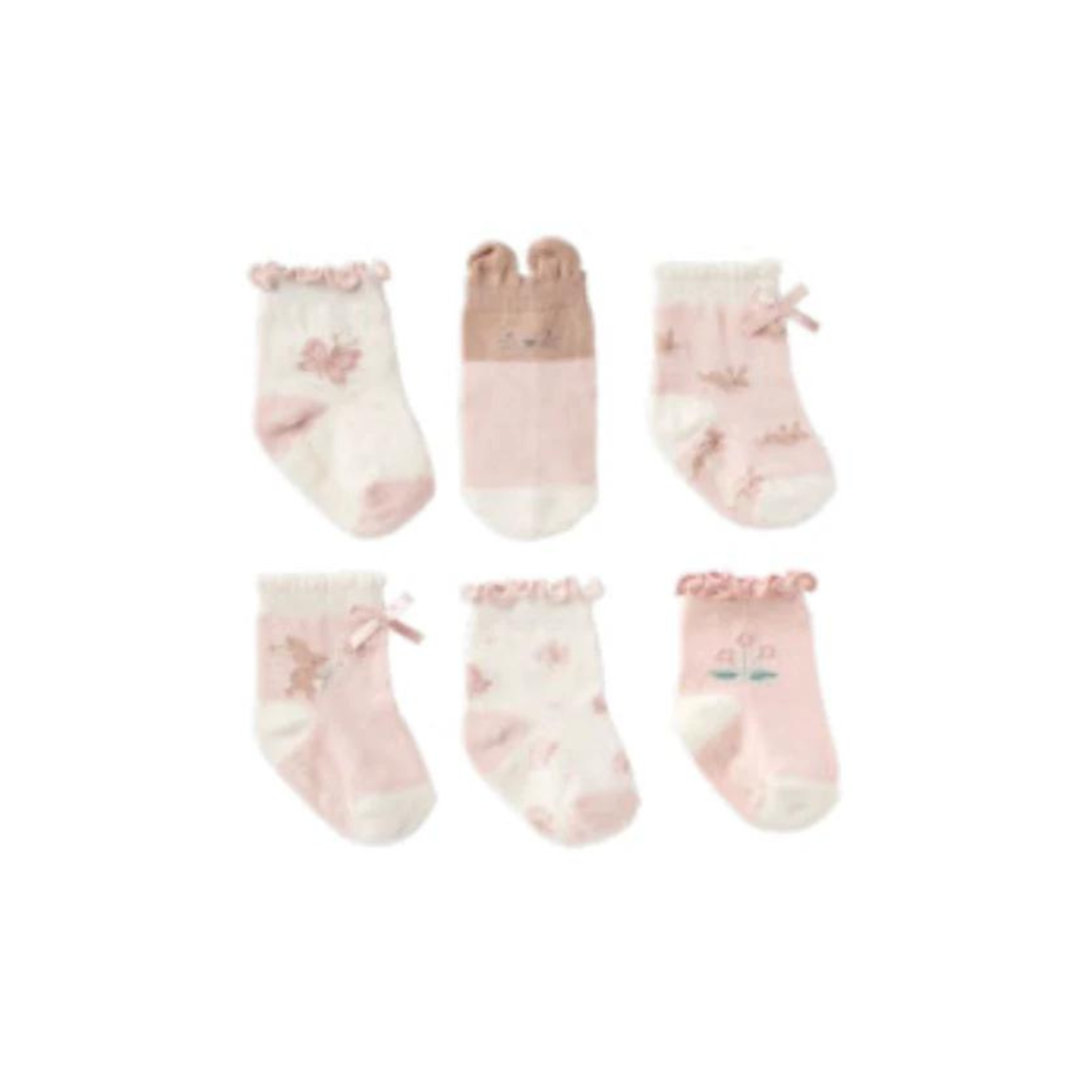 Elegant Baby Garden Picnic Sock Set, 0-12M