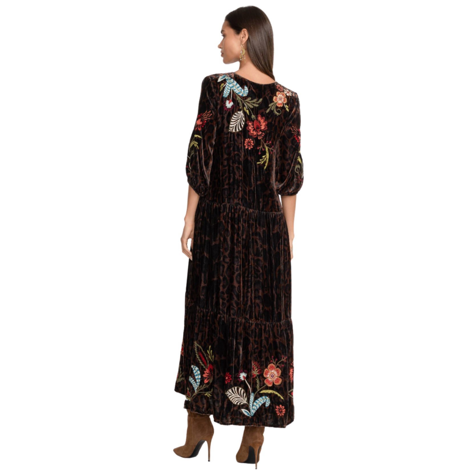 Johnny Was ISABELLA VELVET TIERED DRESS
