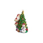 MacKenzie-Childs Glass Ornament - Treeside Santa