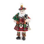 MacKenzie-Childs Glass Ornament - Scottish Santa