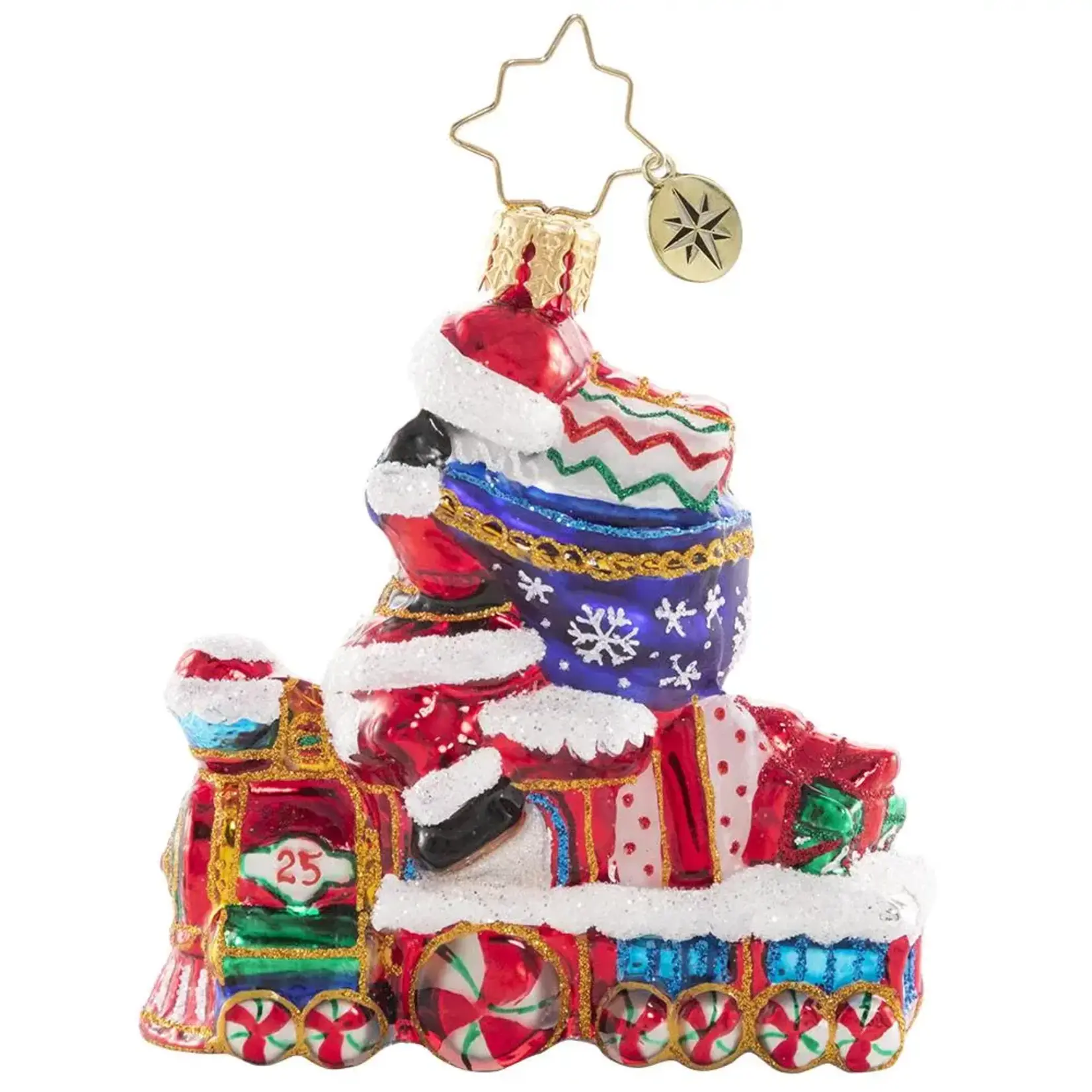 Christopher Radko On The Tracks Santa Ornament