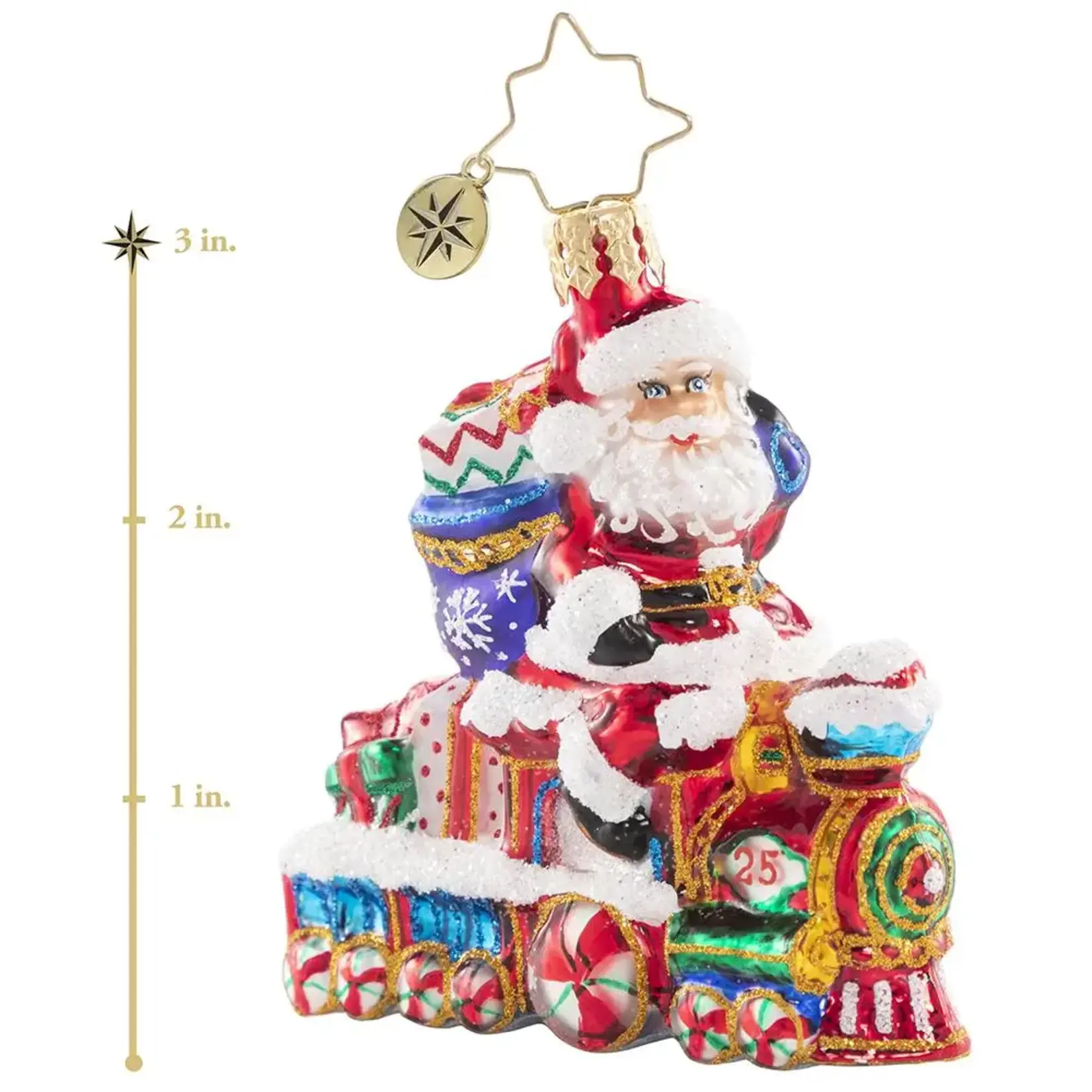 Christopher Radko On The Tracks Santa Ornament