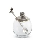 Vagabond House Bee Glass Honey Pot with Spoon