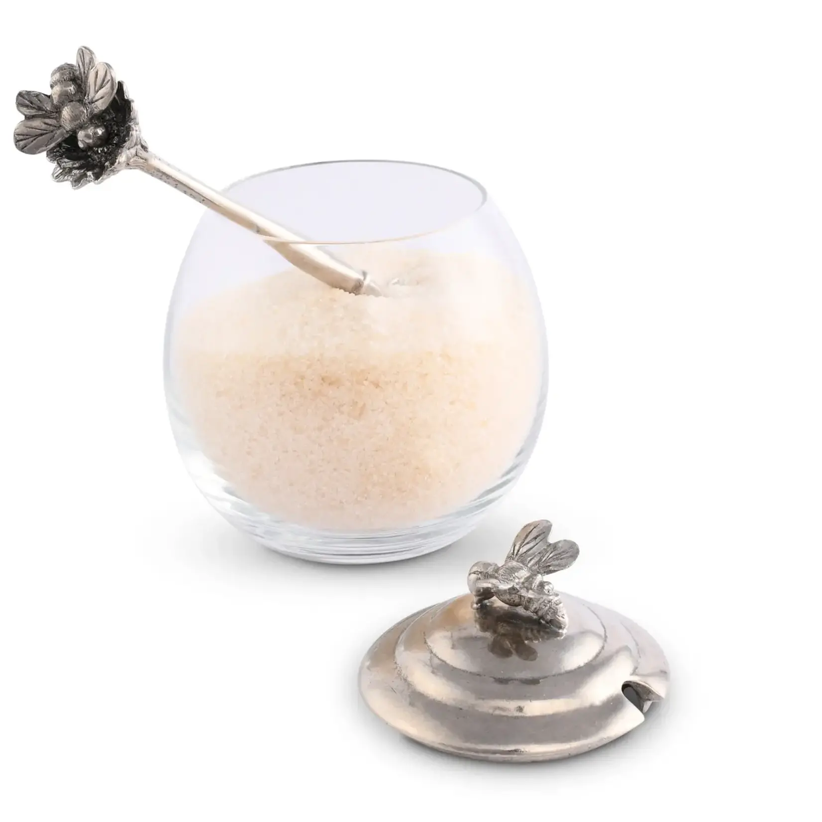 Vagabond House Bee Glass Honey Pot with Spoon