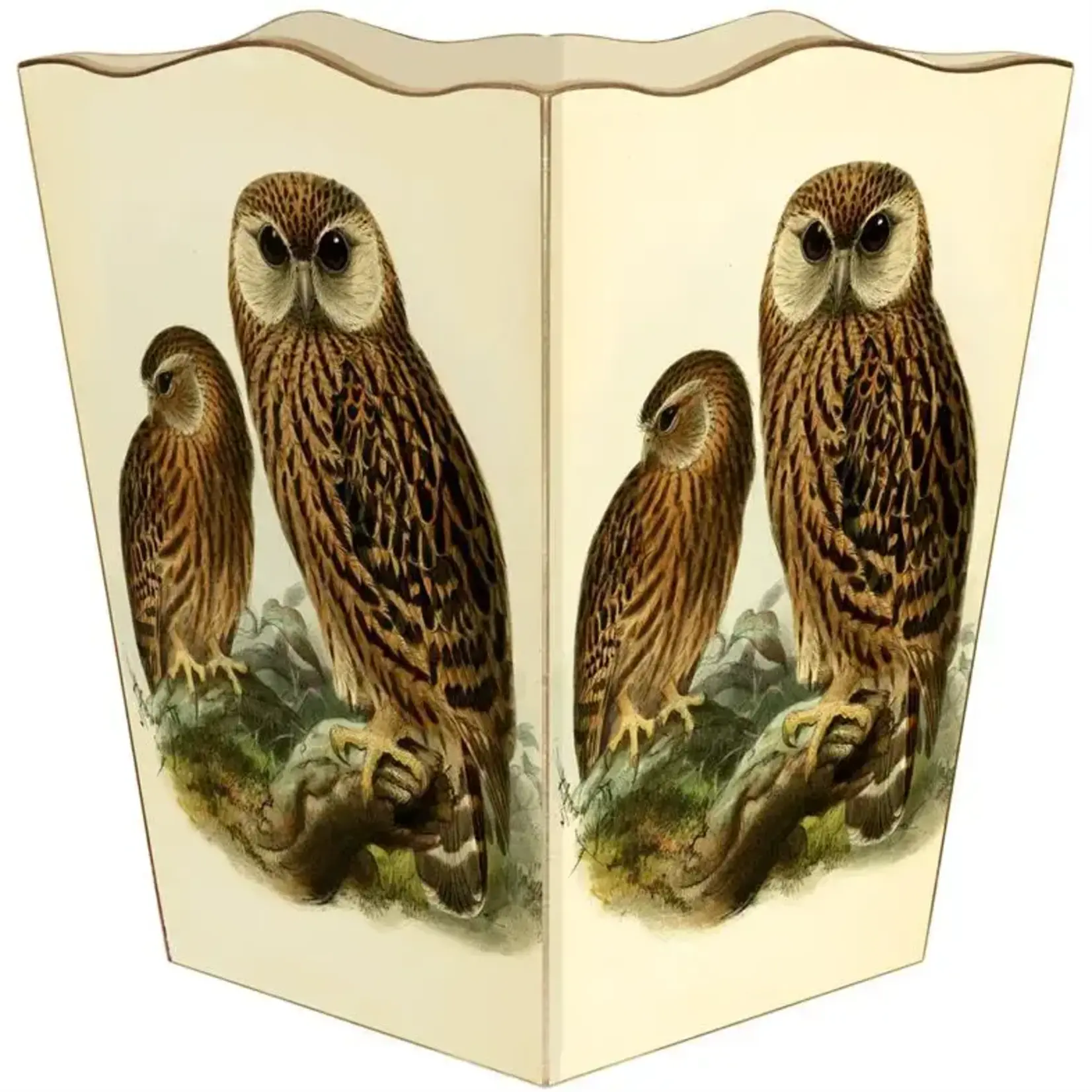 Marye-Kelley Laughing Owls Wastepaper Basket