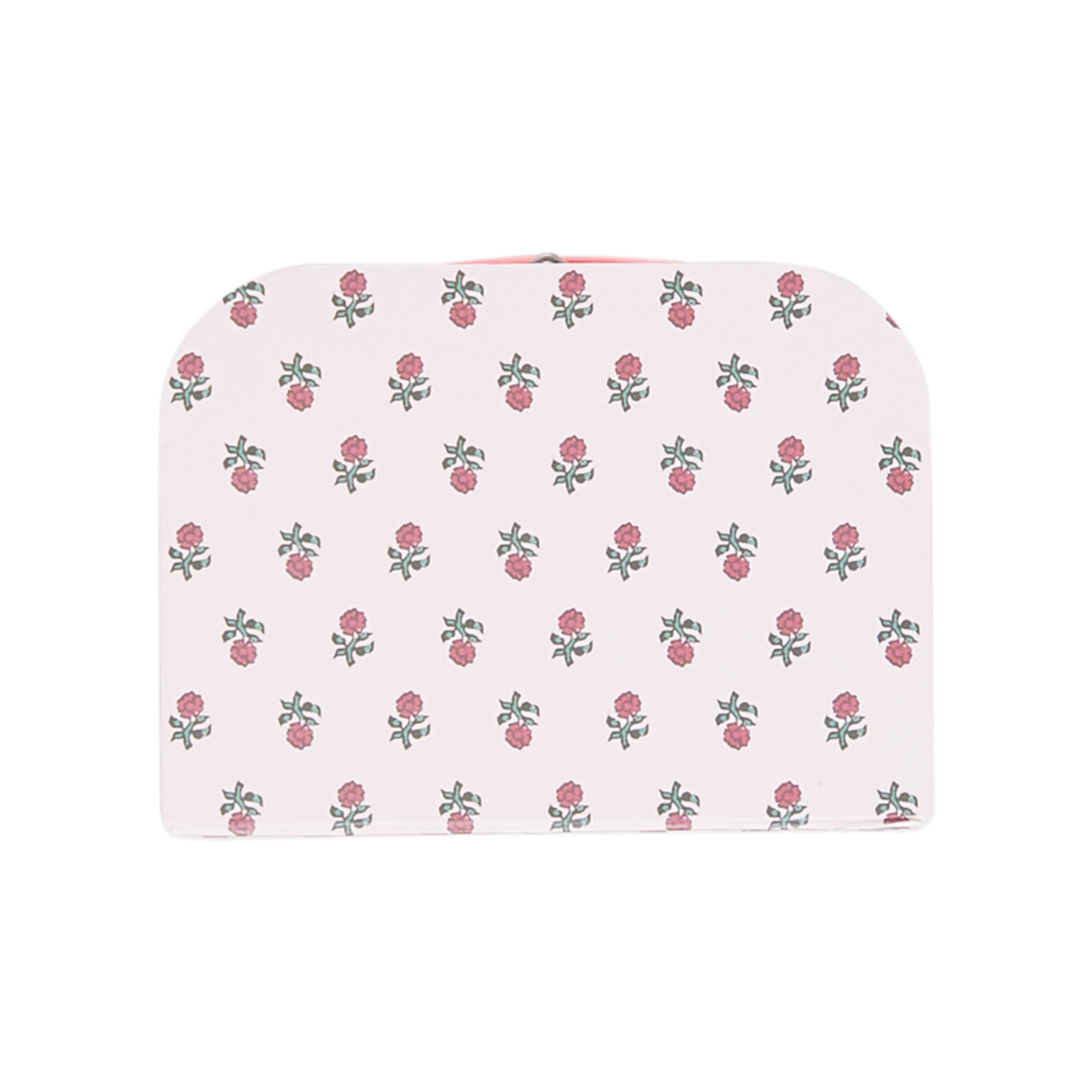 Pink Chicken Nesting box - light pink tiny flower block print