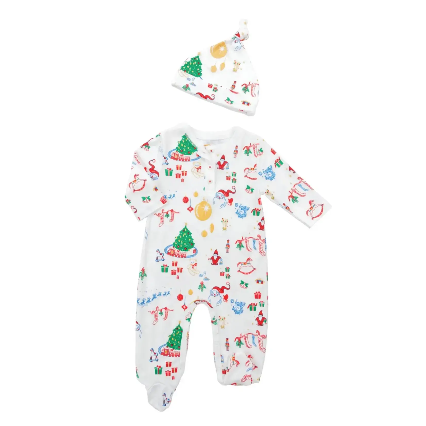 Petidoux "Night Before Christmas" Baby Onesie Pajamas Pima Cotton