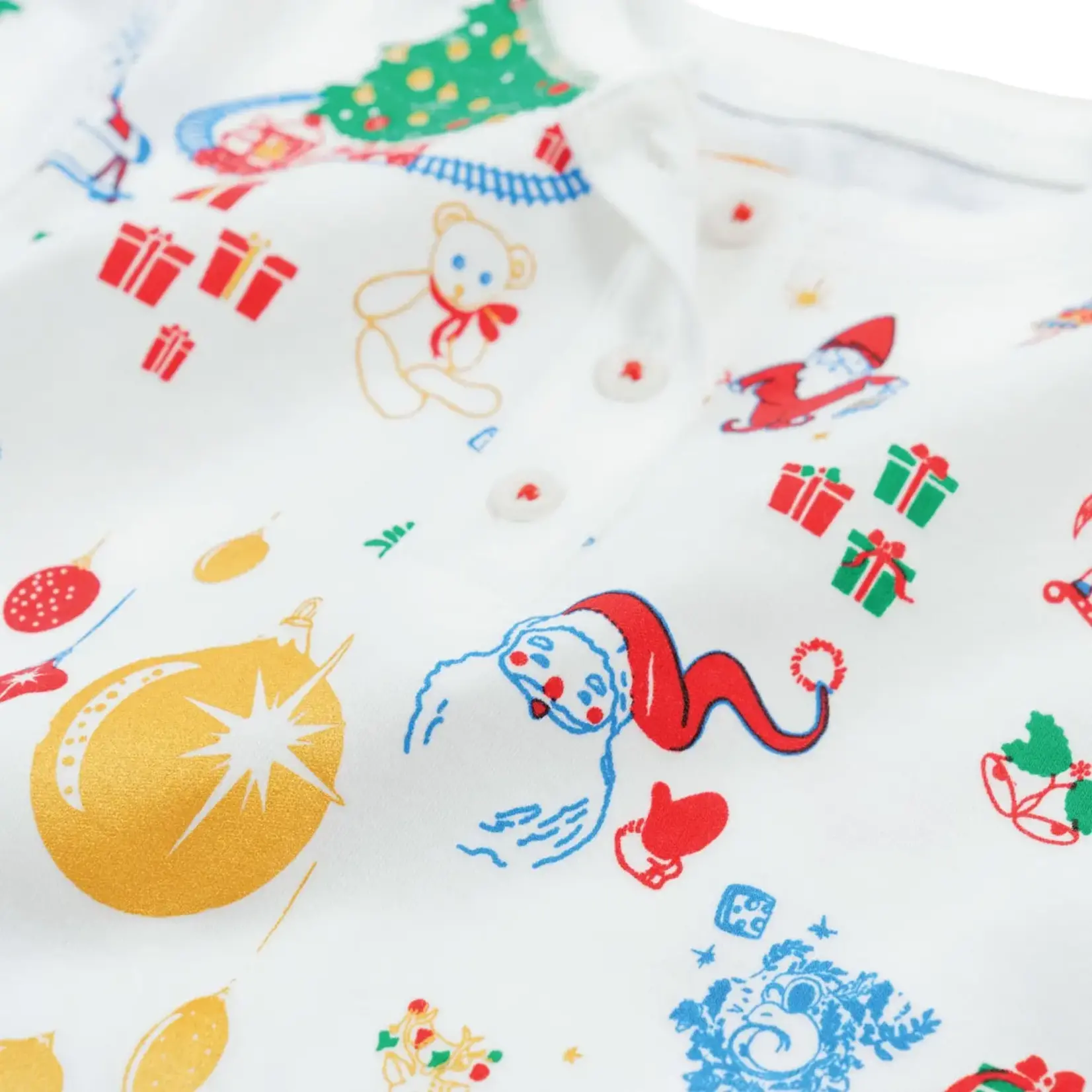 Petidoux "Night Before Christmas" Baby Onesie Pajamas Pima Cotton