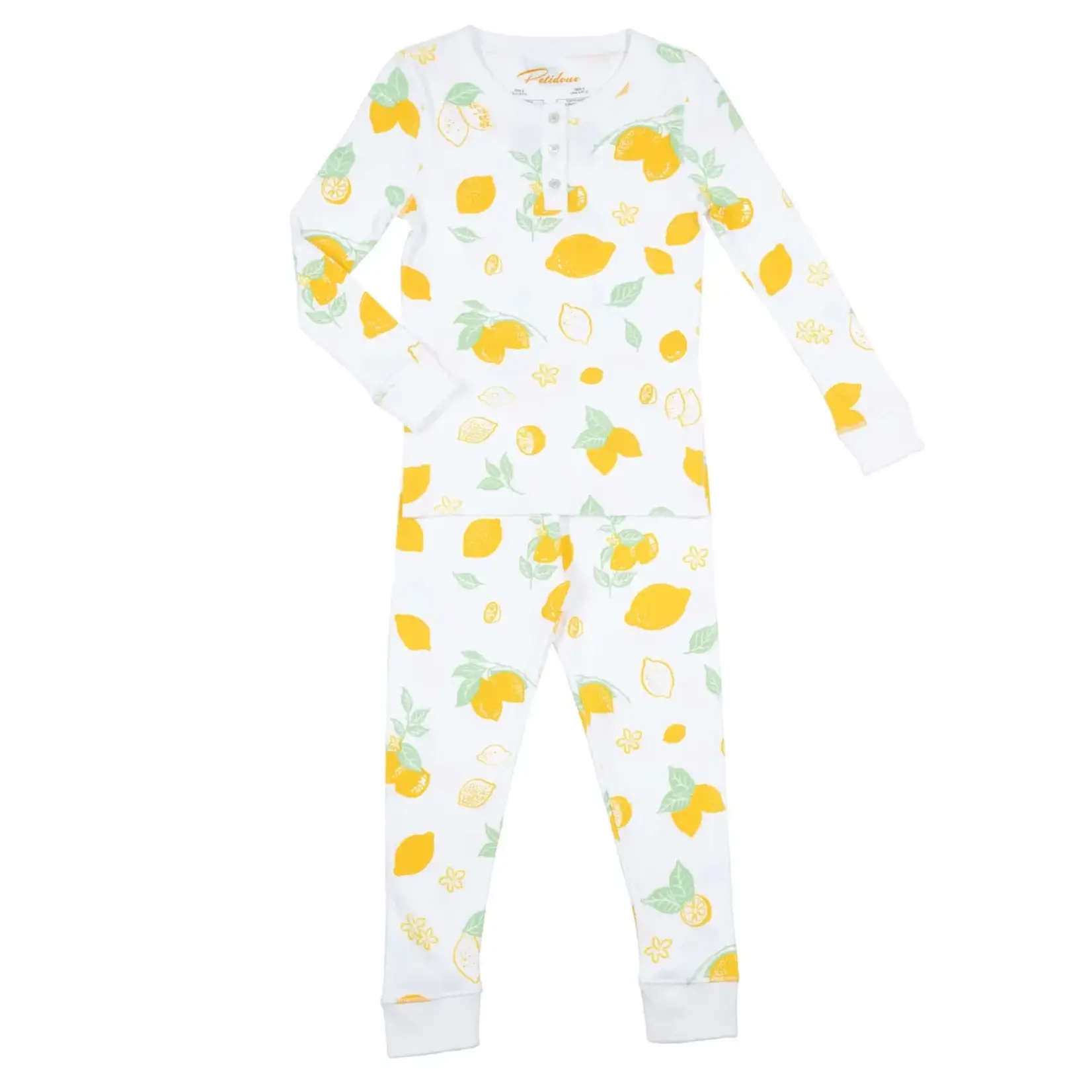 Petidoux Amalfi Lemons - Long Sleeve Kid Pajama Pima cotton