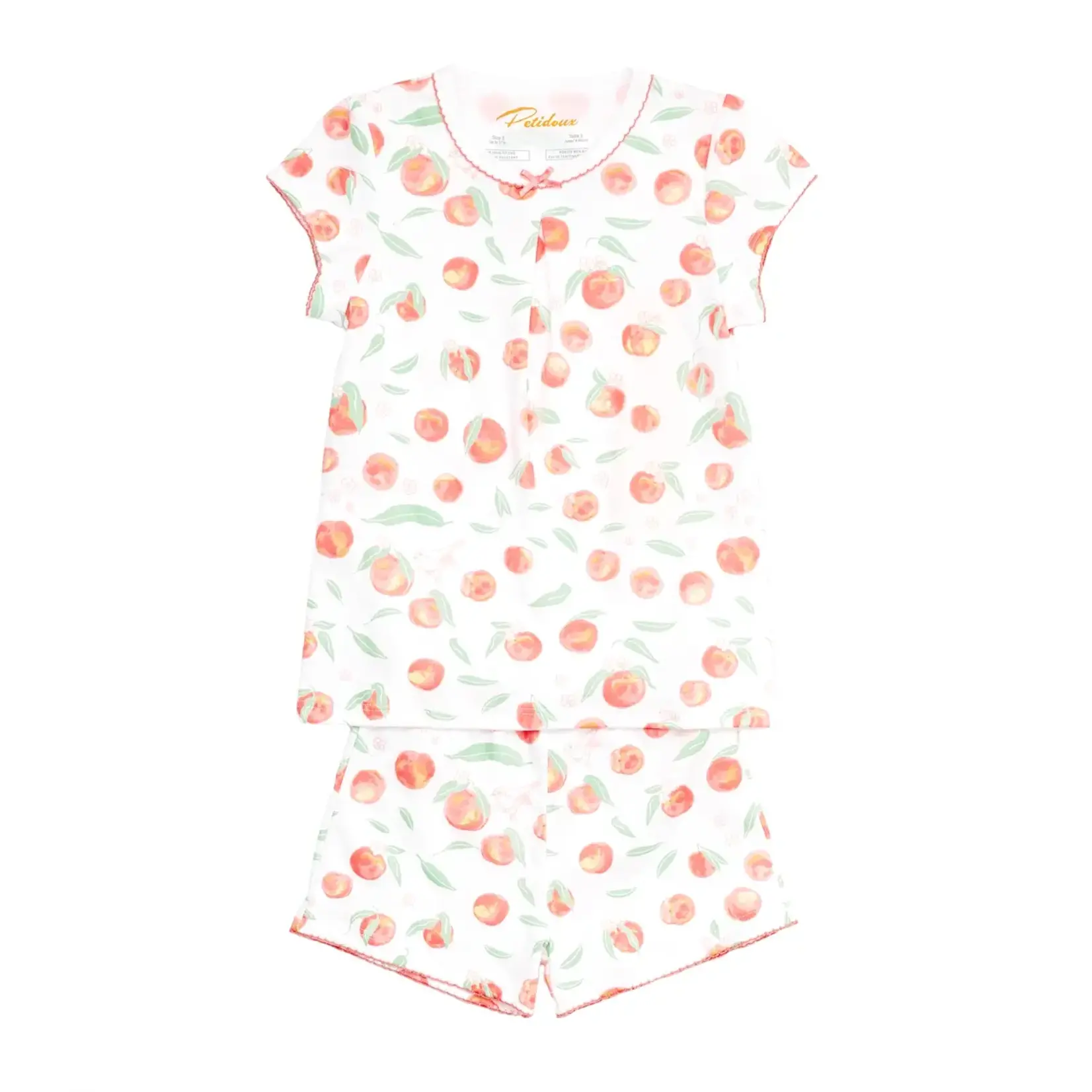 Petidoux Summer Peaches Pima Kid Short Pajama