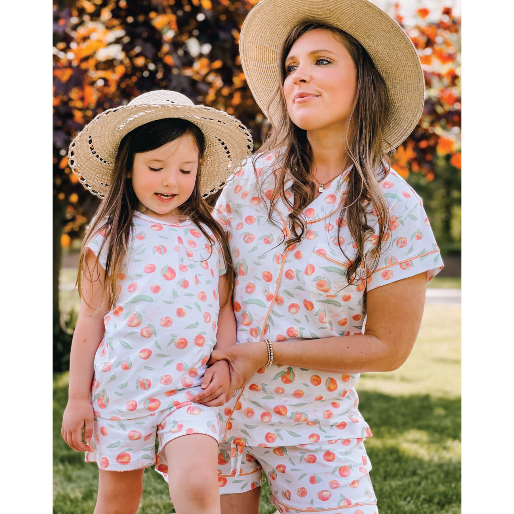 Petidoux Summer Peaches Pima Kid Short Pajama