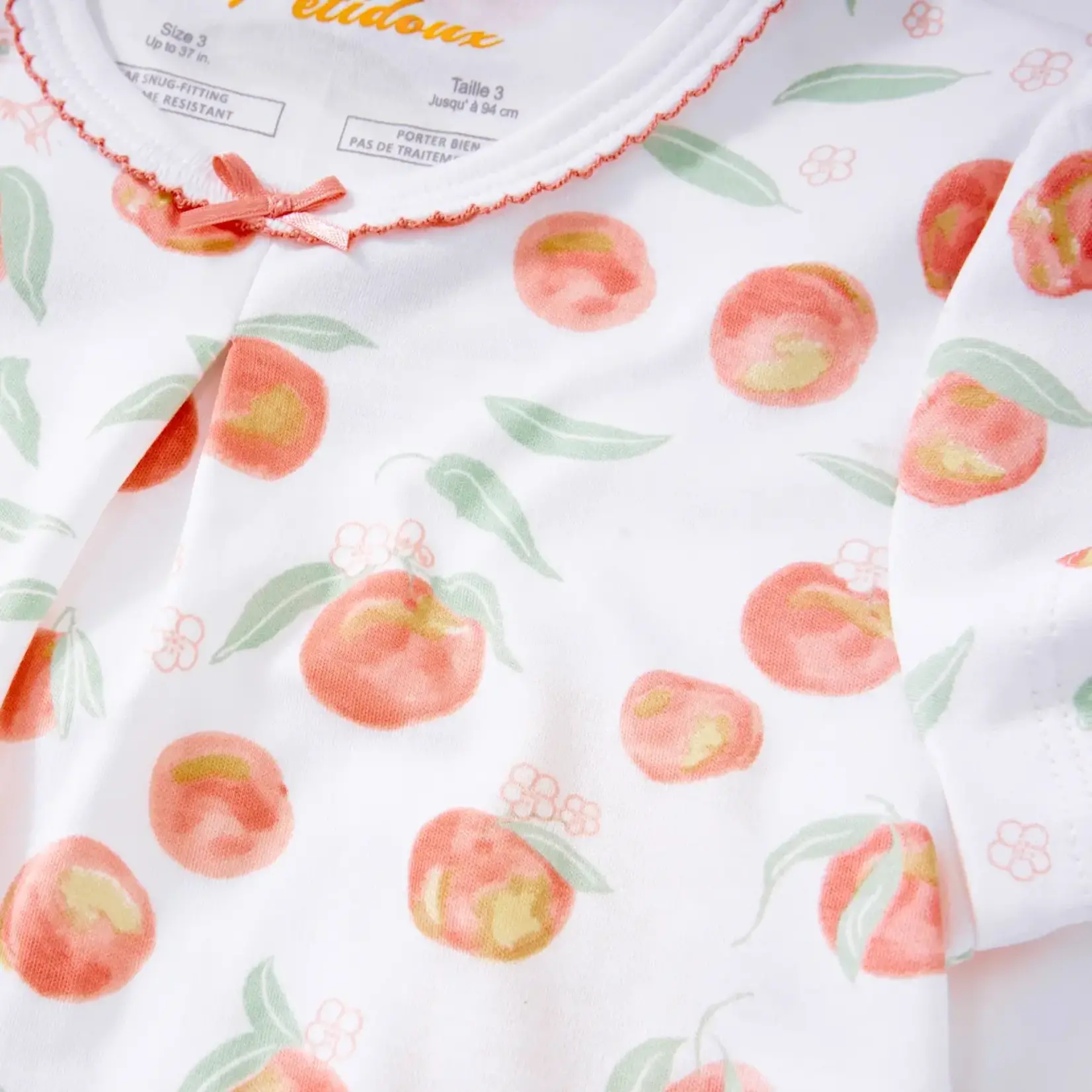 Petidoux Summer Peaches Pima Kid Short Pajama