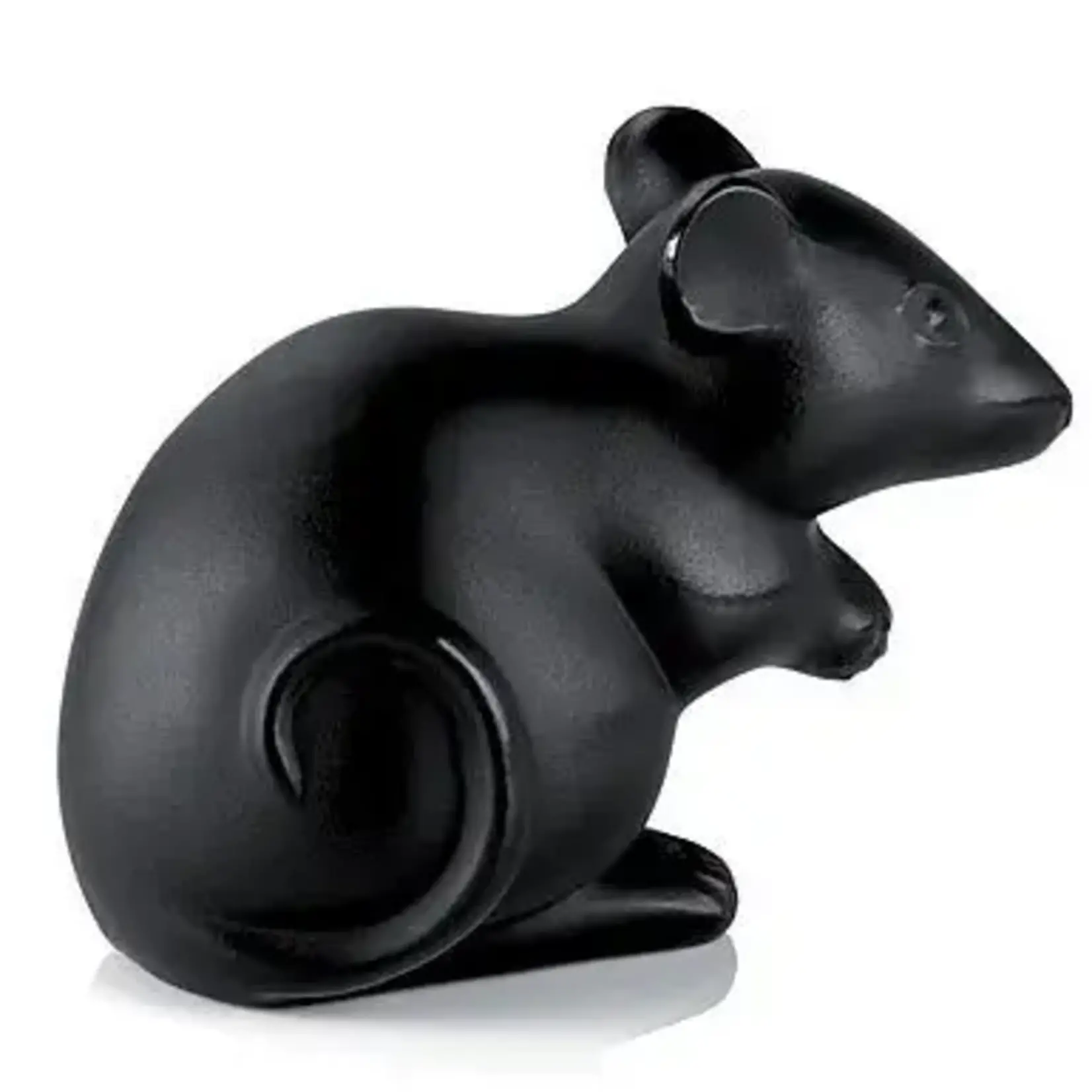 Lalique Mouse Sculpture - Black