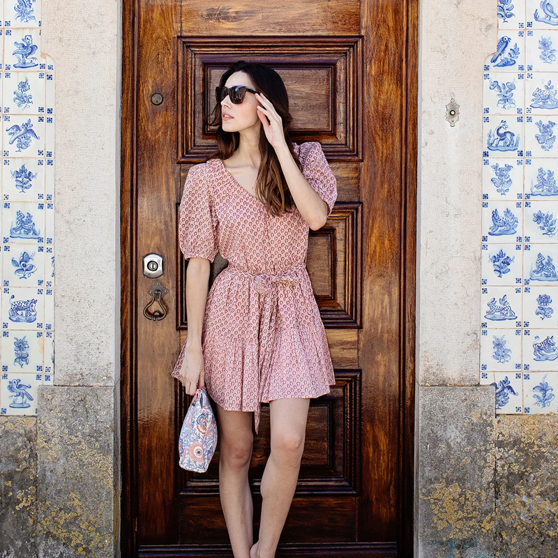 strapless open back dress Pink Fox Swing Dress main image 0