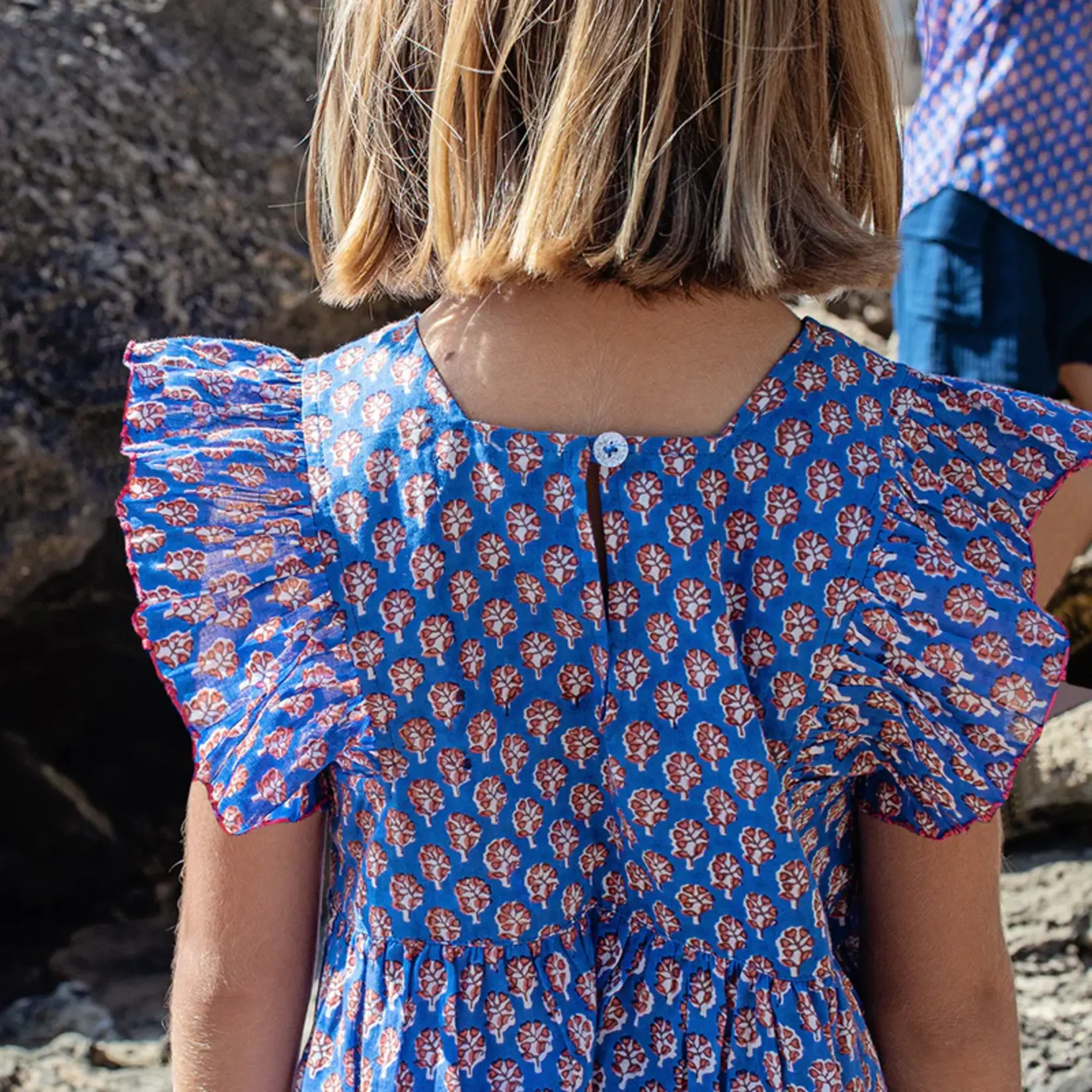 Pink Chicken Girls Elsie 2-Piece Set - Blue Lisbon Ditsy