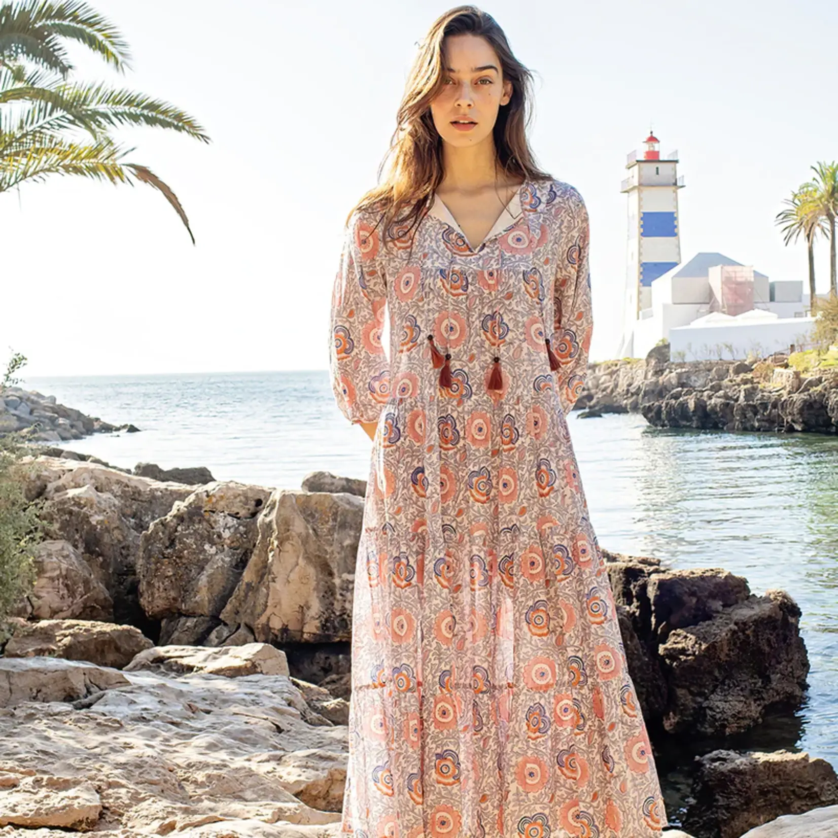 Pink Chicken Womens Indira Dress - Lisbon Floral