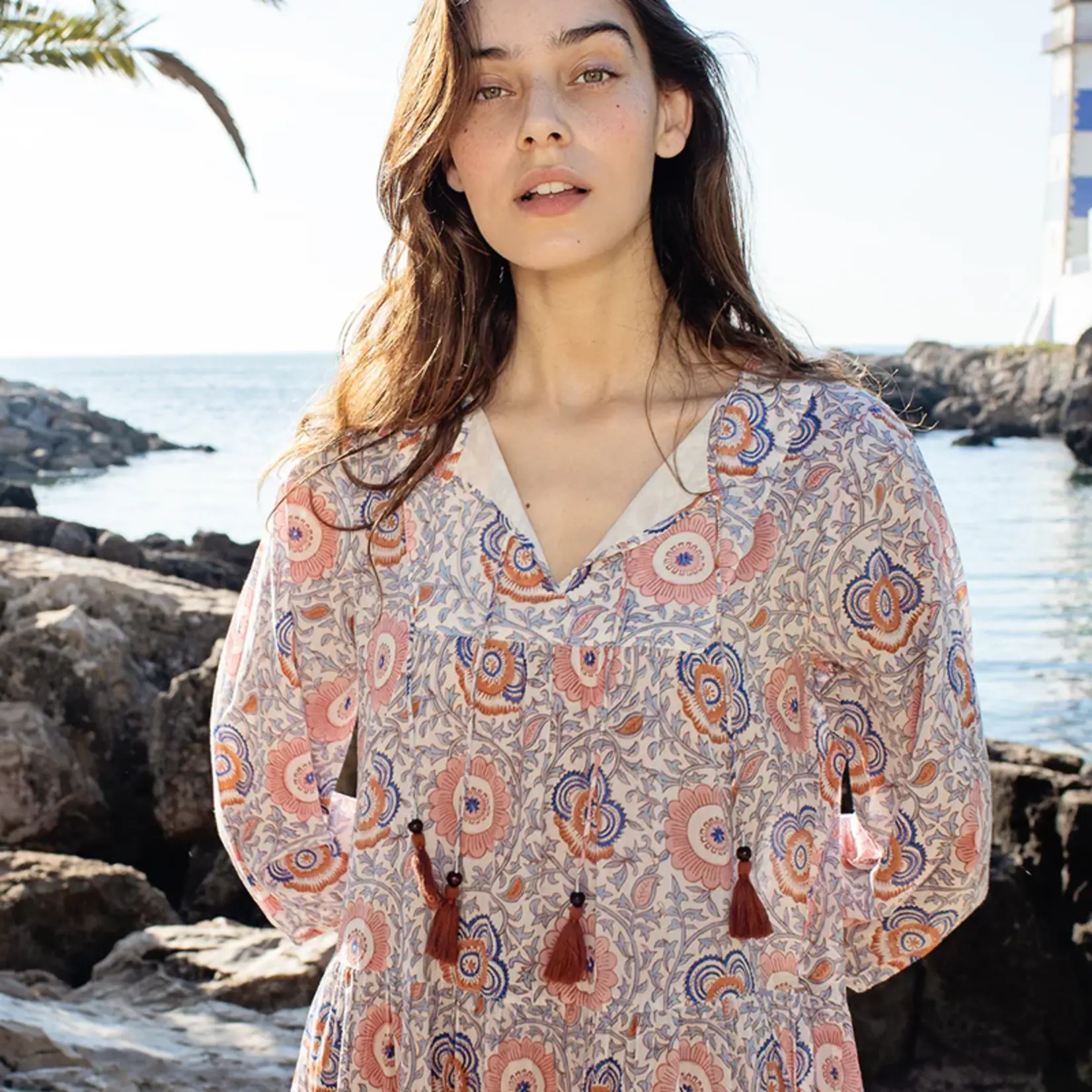 Pink Chicken Womens Indira Dress - Lisbon Floral