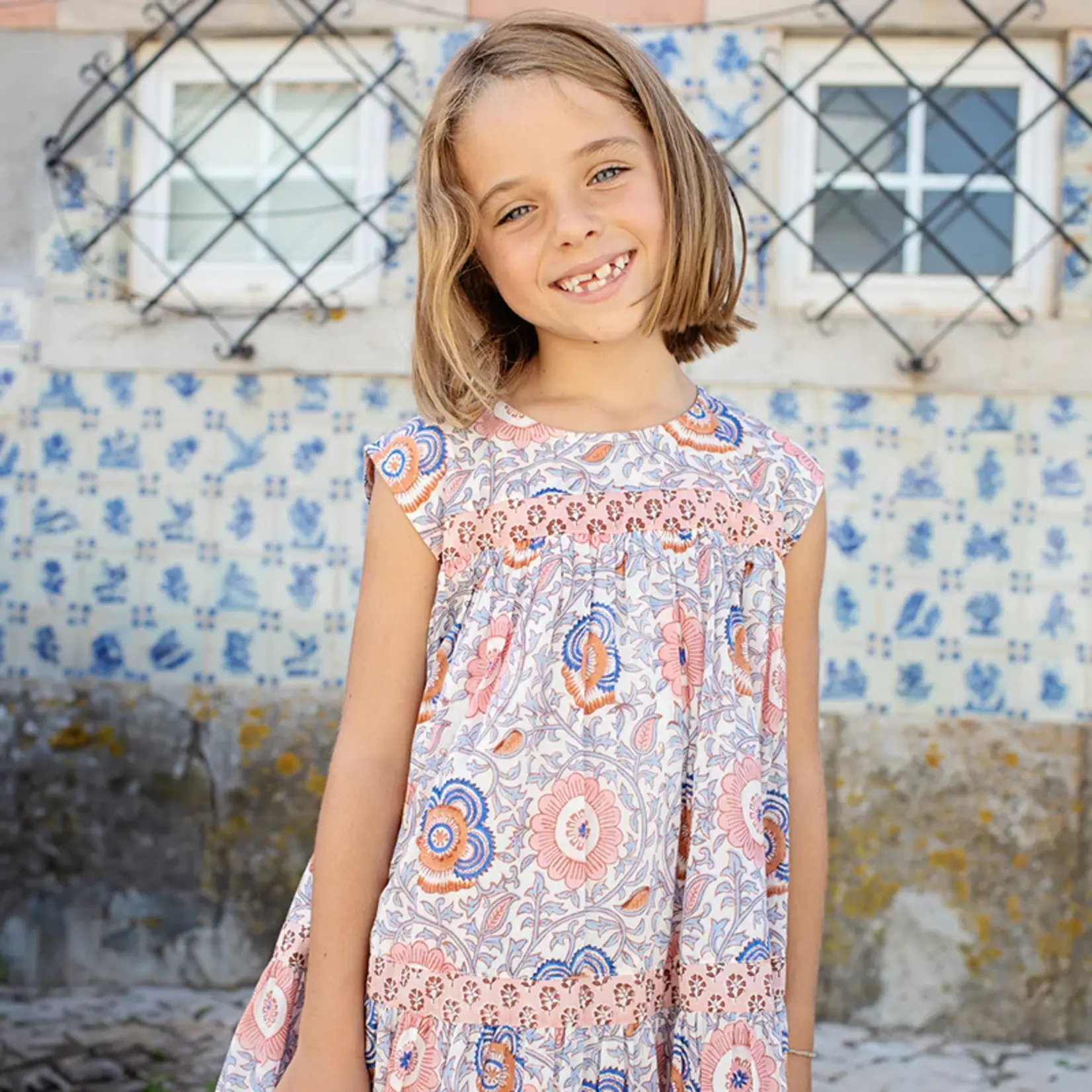 Pink Chicken Girls Krista Dress - Lisbon Floral