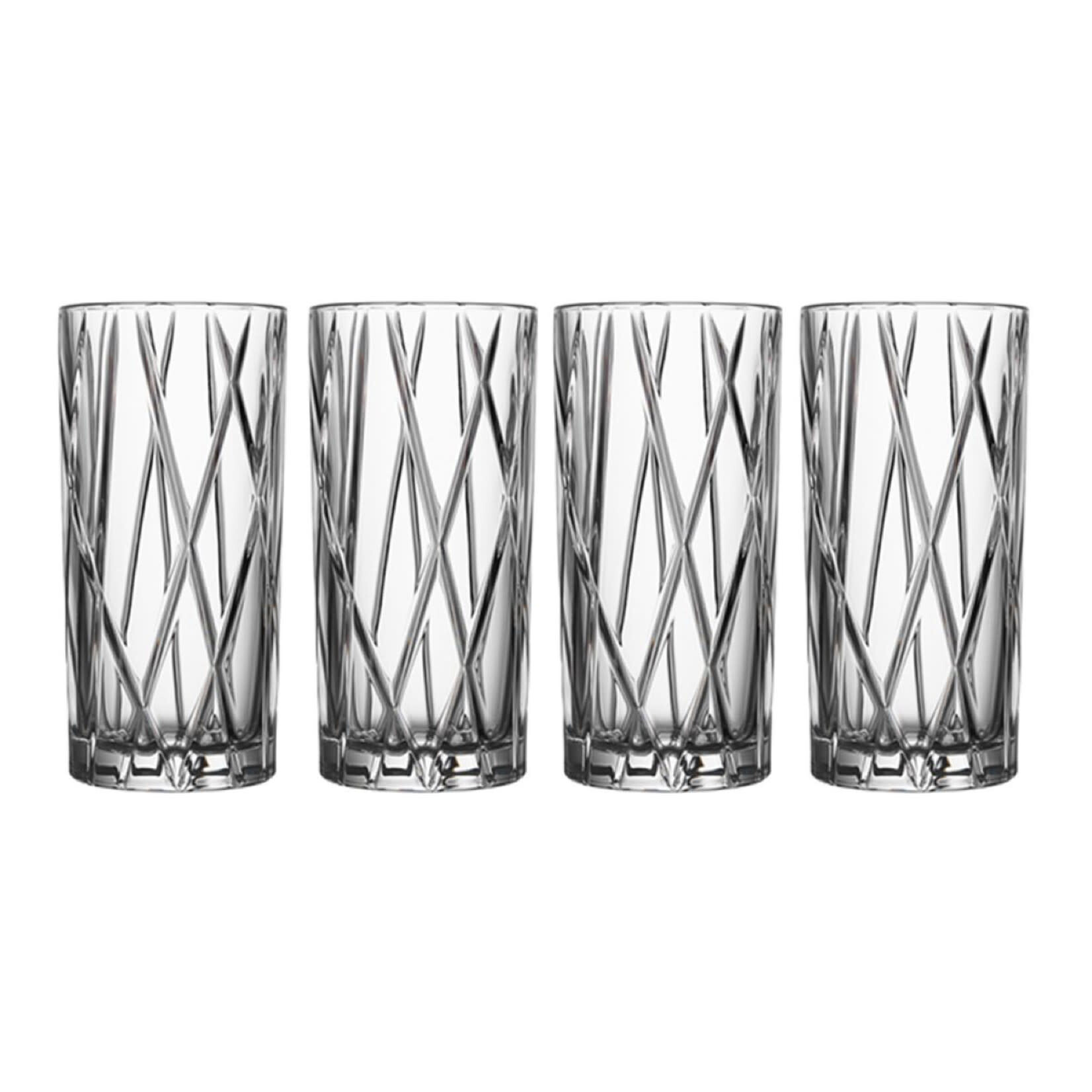 Orrefors Kosta Boda City Highball Set of 4
