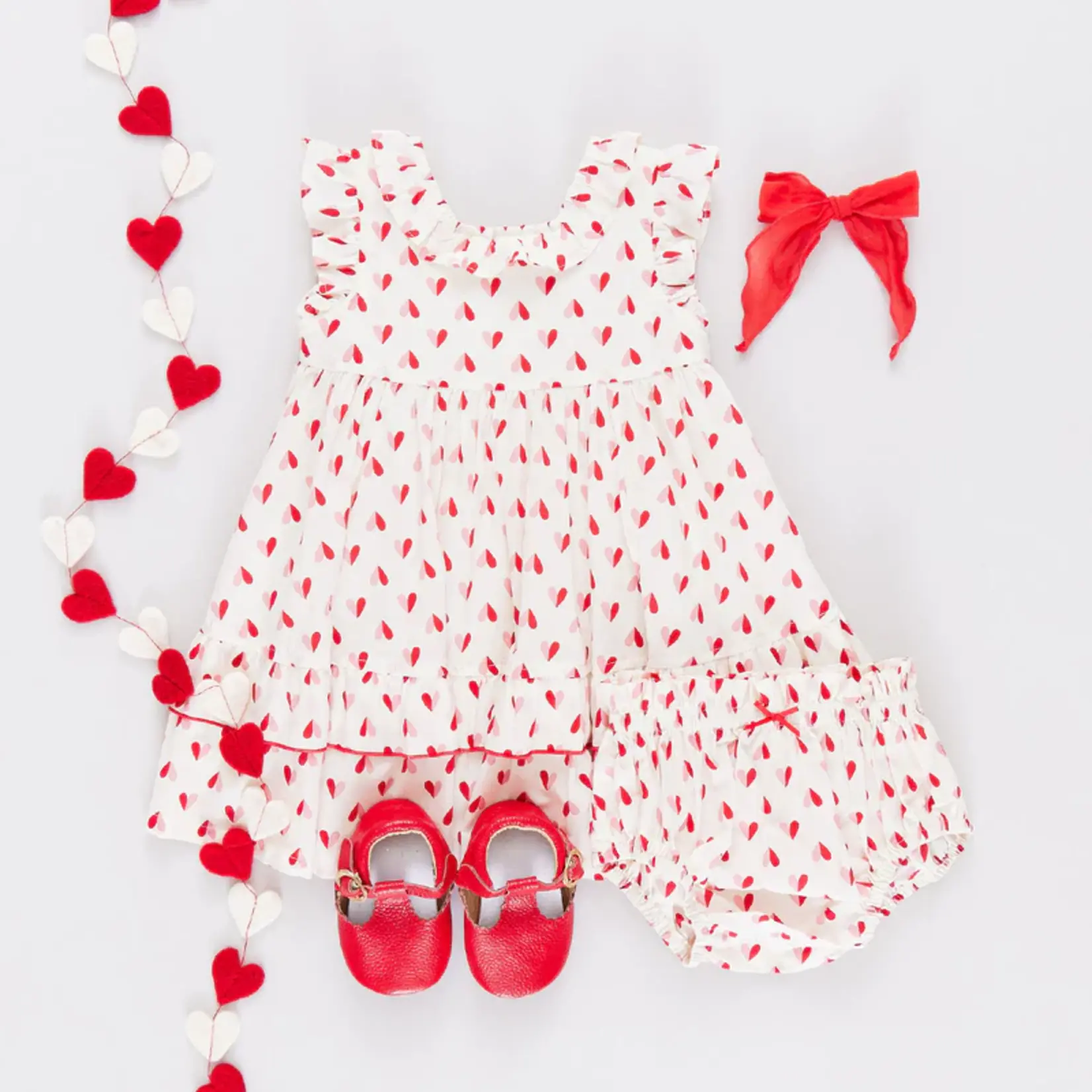 Pink Chicken Baby Girls Judith Dress Set - Paper Hearts