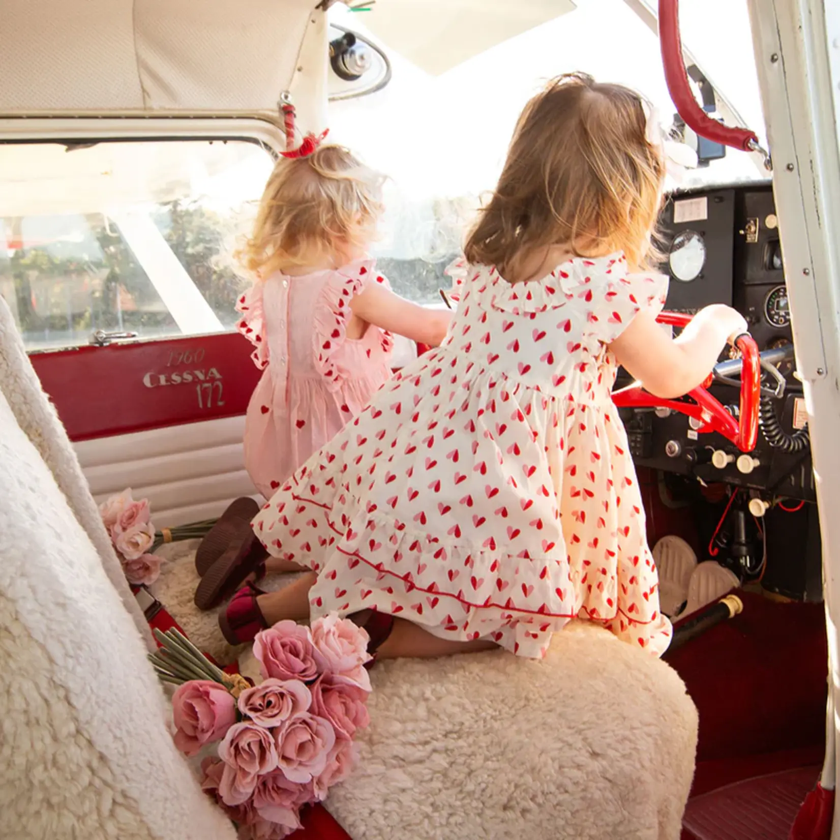 Pink Chicken Baby Girls Judith Dress Set - Paper Hearts