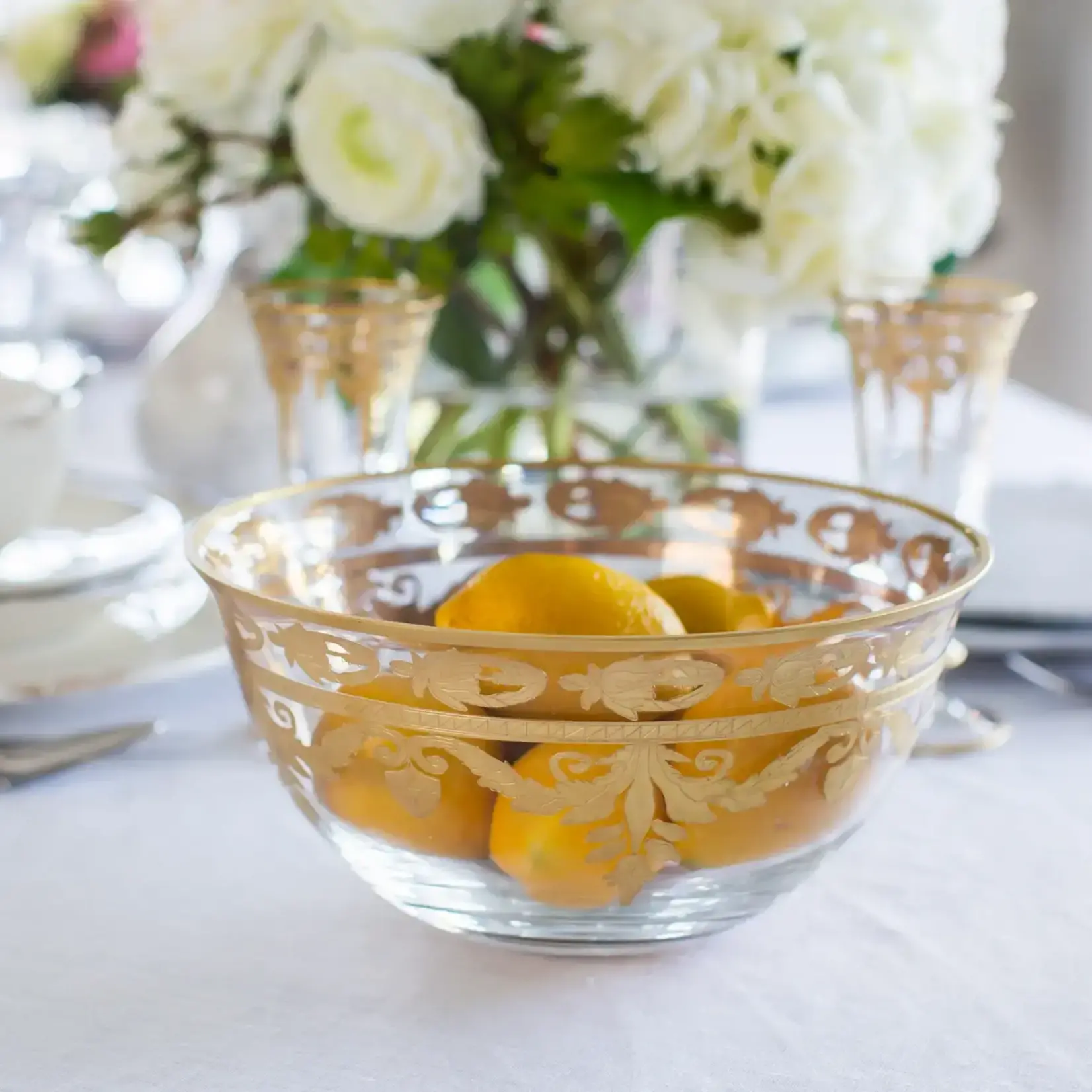 Arte Italica Vetro Gold Serving Bowl