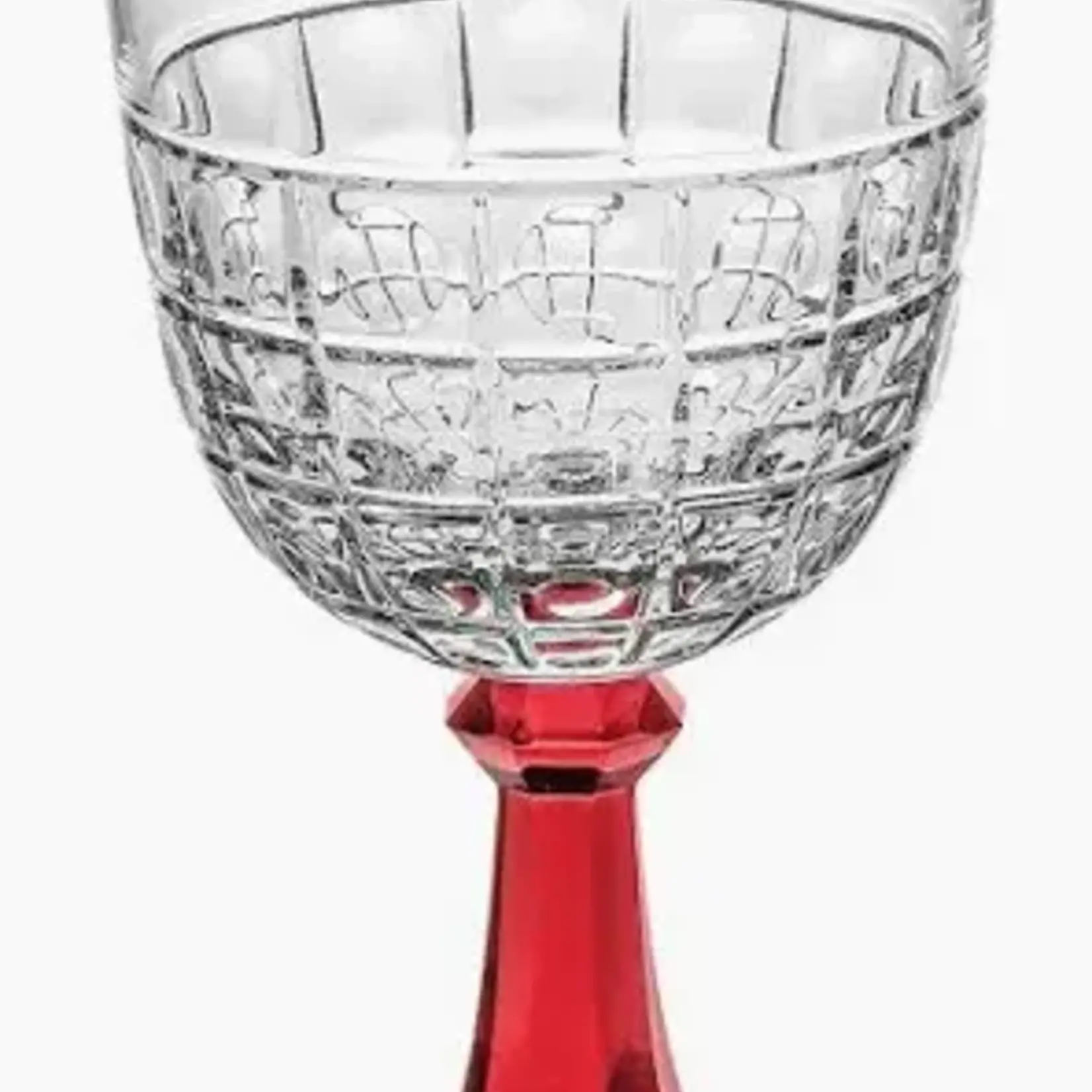 Vista Alegre Emporio Goblet W/Red Stem (Discontinued)