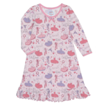 Sara's Prints Everyday Whirl-and-Twirl Long-Sleeve Ballet Nightgown