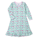 Sara's Prints Everyday Whirl-and-Twirl Long-Sleeve Heartflower Nightgown