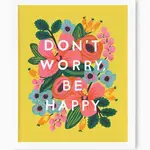 Rifle Paper Company Don't Worry Be Happy Card_Blank Inside