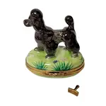 Rochard Limoges Black Poodle With Removable Grooming Tool