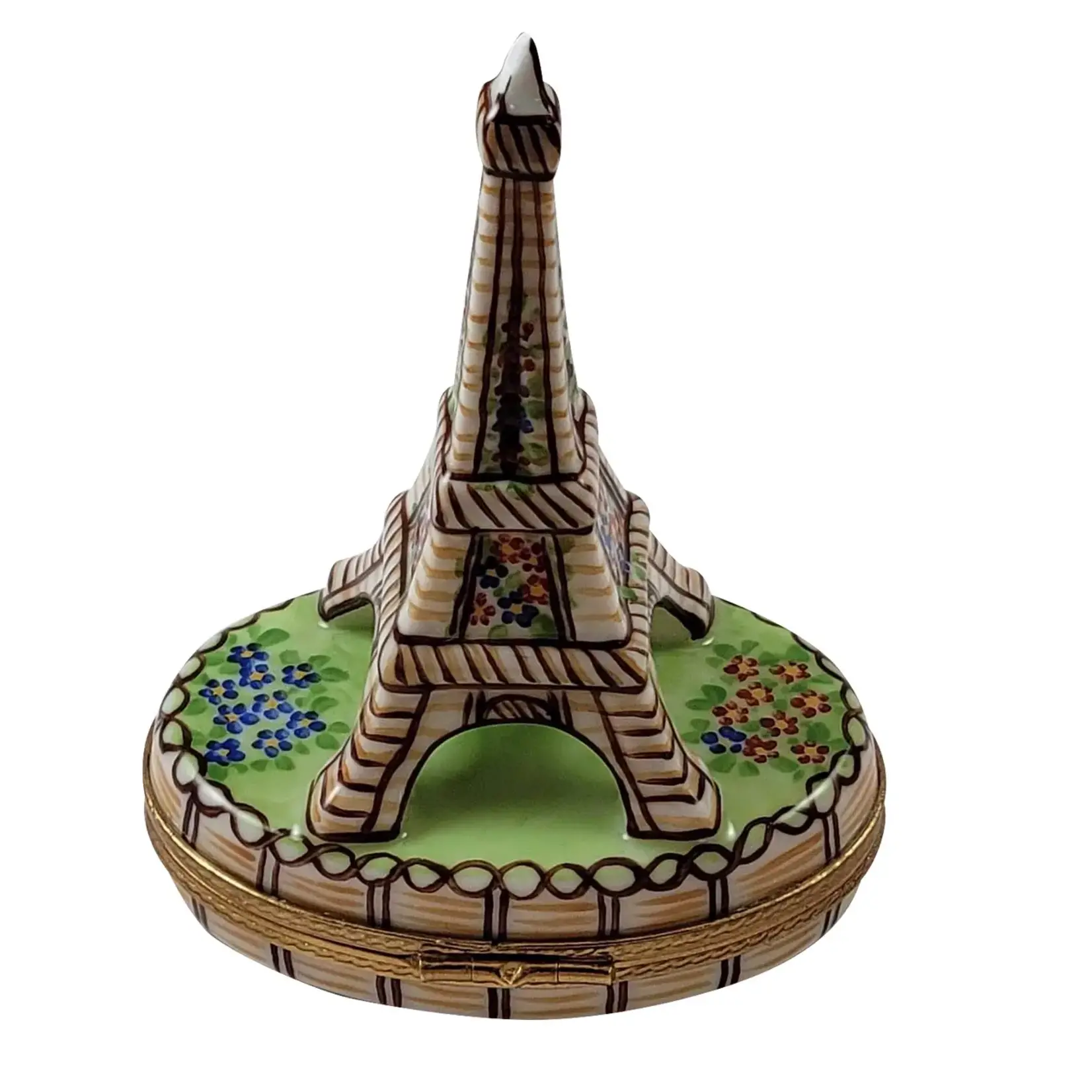Rochard Limoges Brown Eiffel Tower - "I Love Paris" Painted Inside